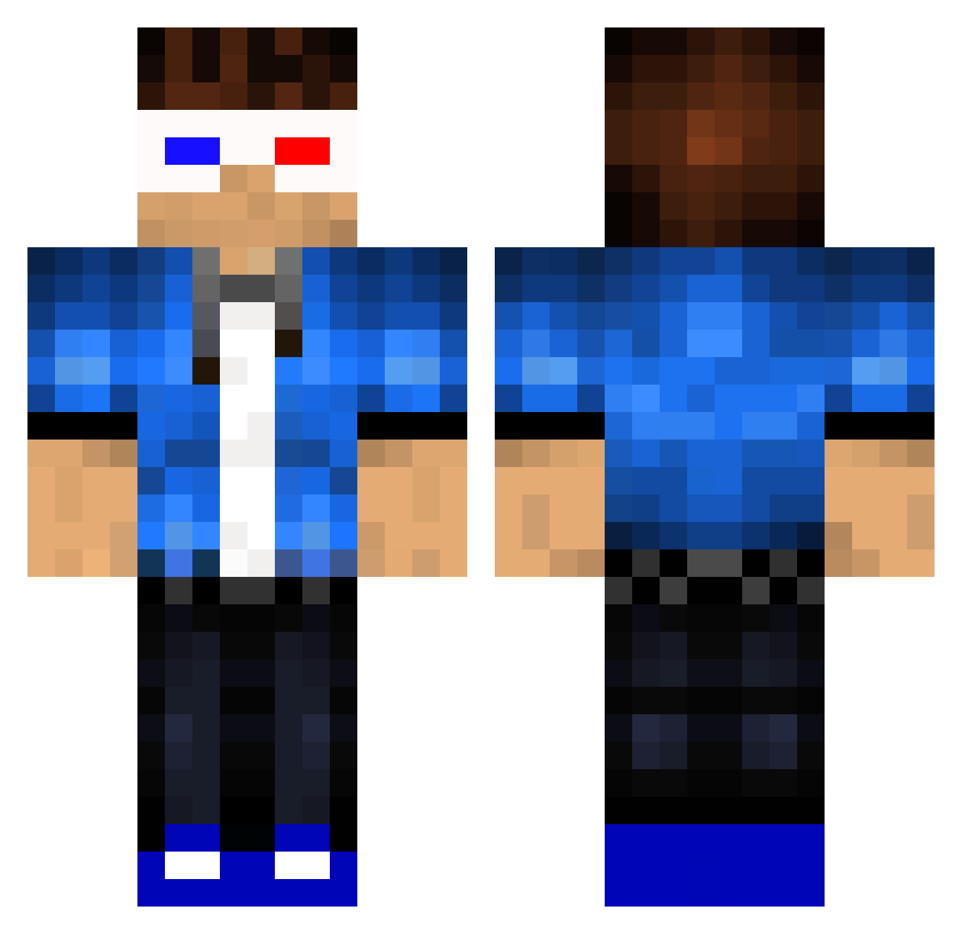 Target3DGaming Minecraft skin, front and back view
