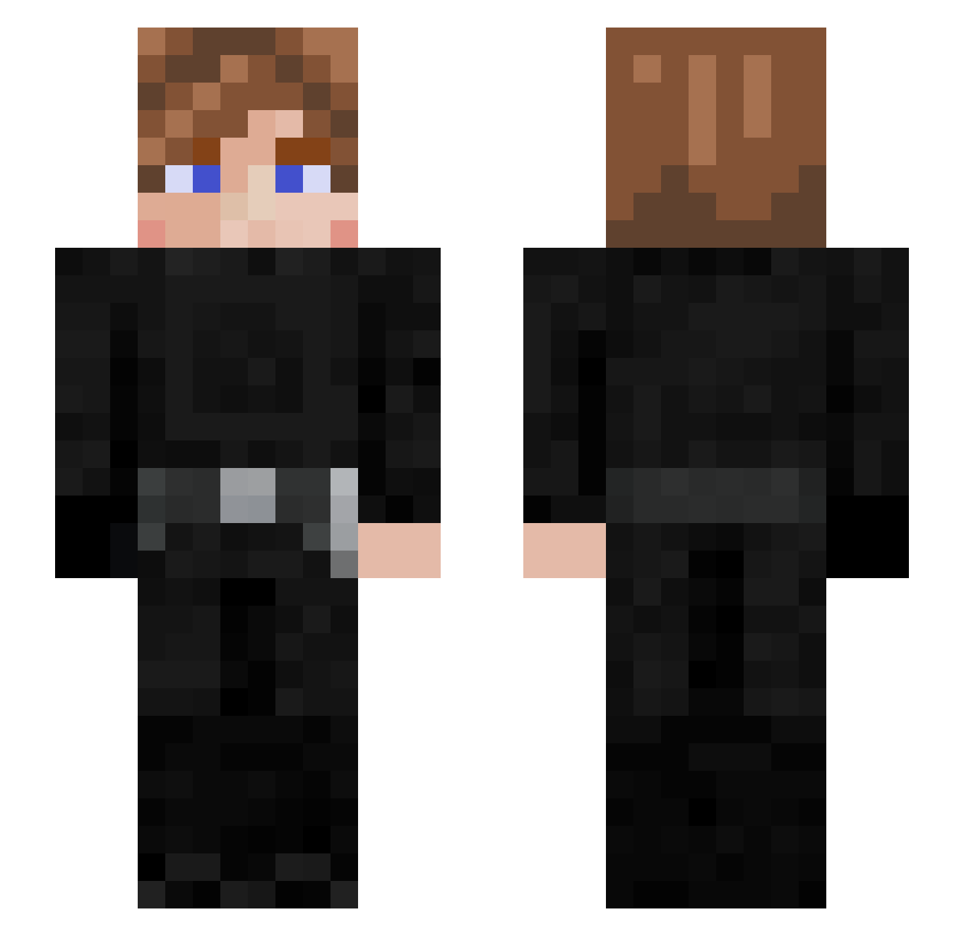 Morthrax Minecraft skin, front and back view