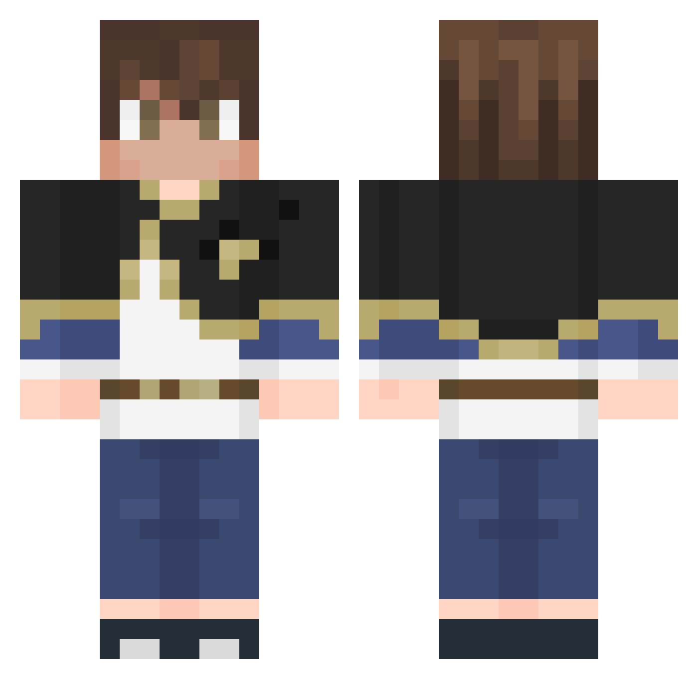 Lumiere42 Minecraft skin, front and back view