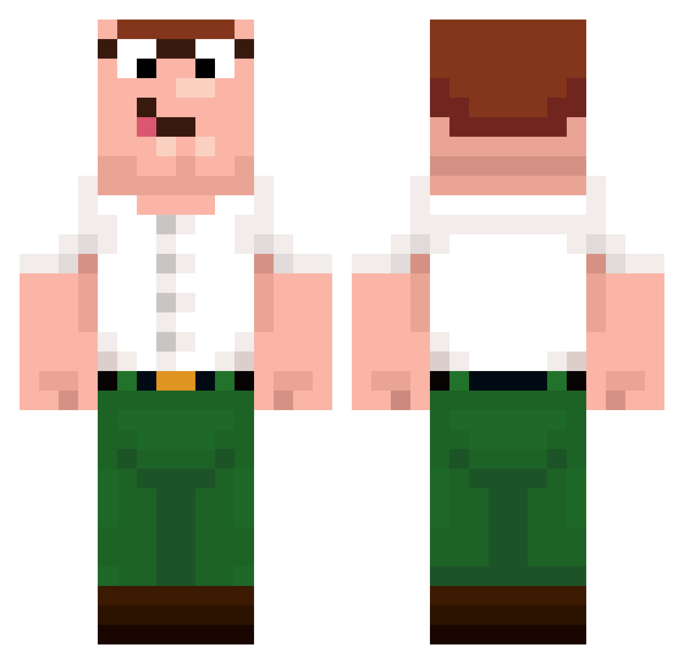 domcix1 Minecraft skin, front and back view