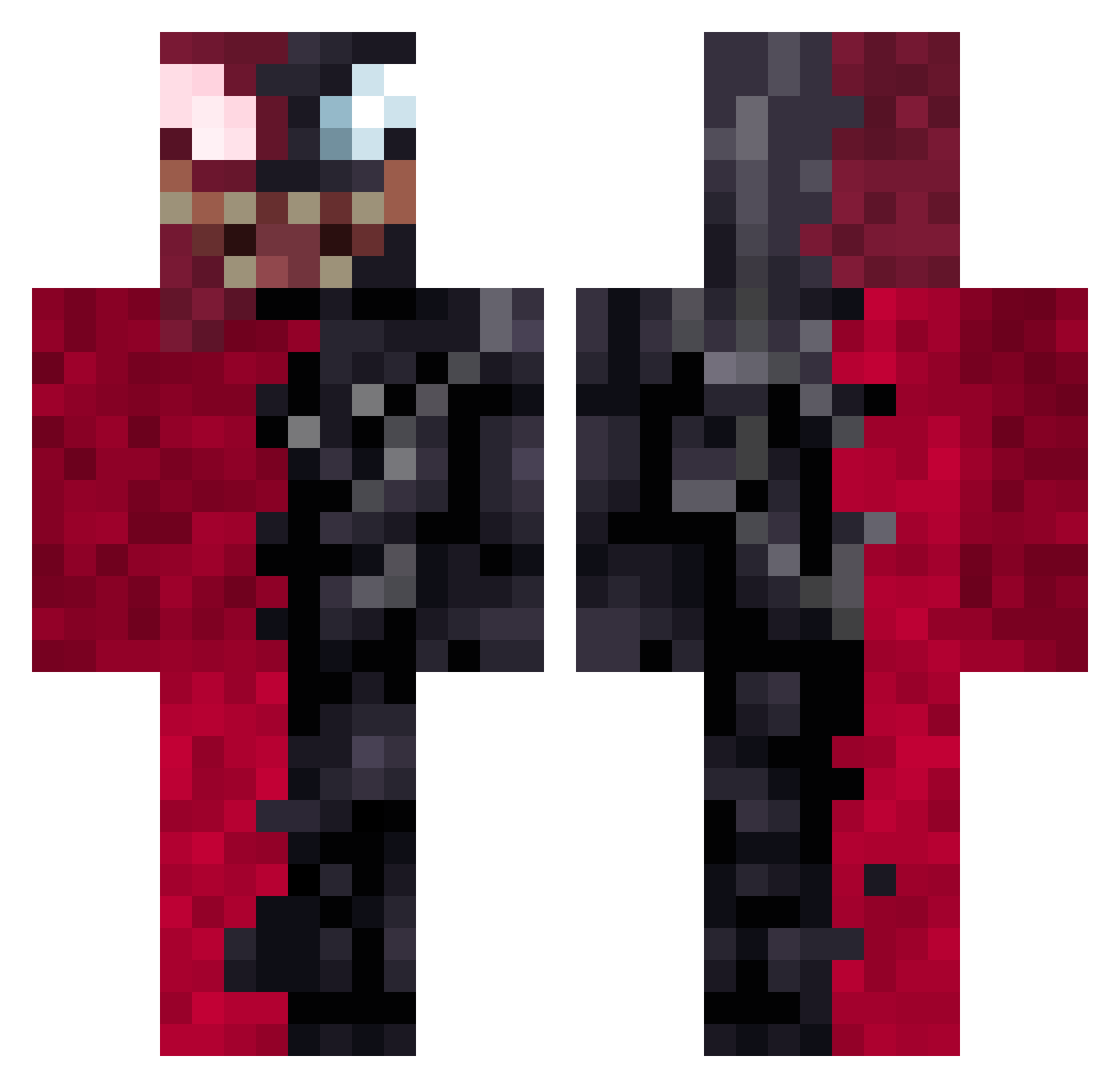 FatalSwing Minecraft skin, front and back view