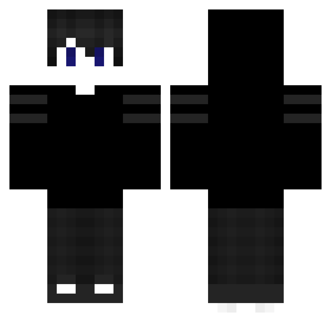 RetroGa Minecraft skin, front and back view