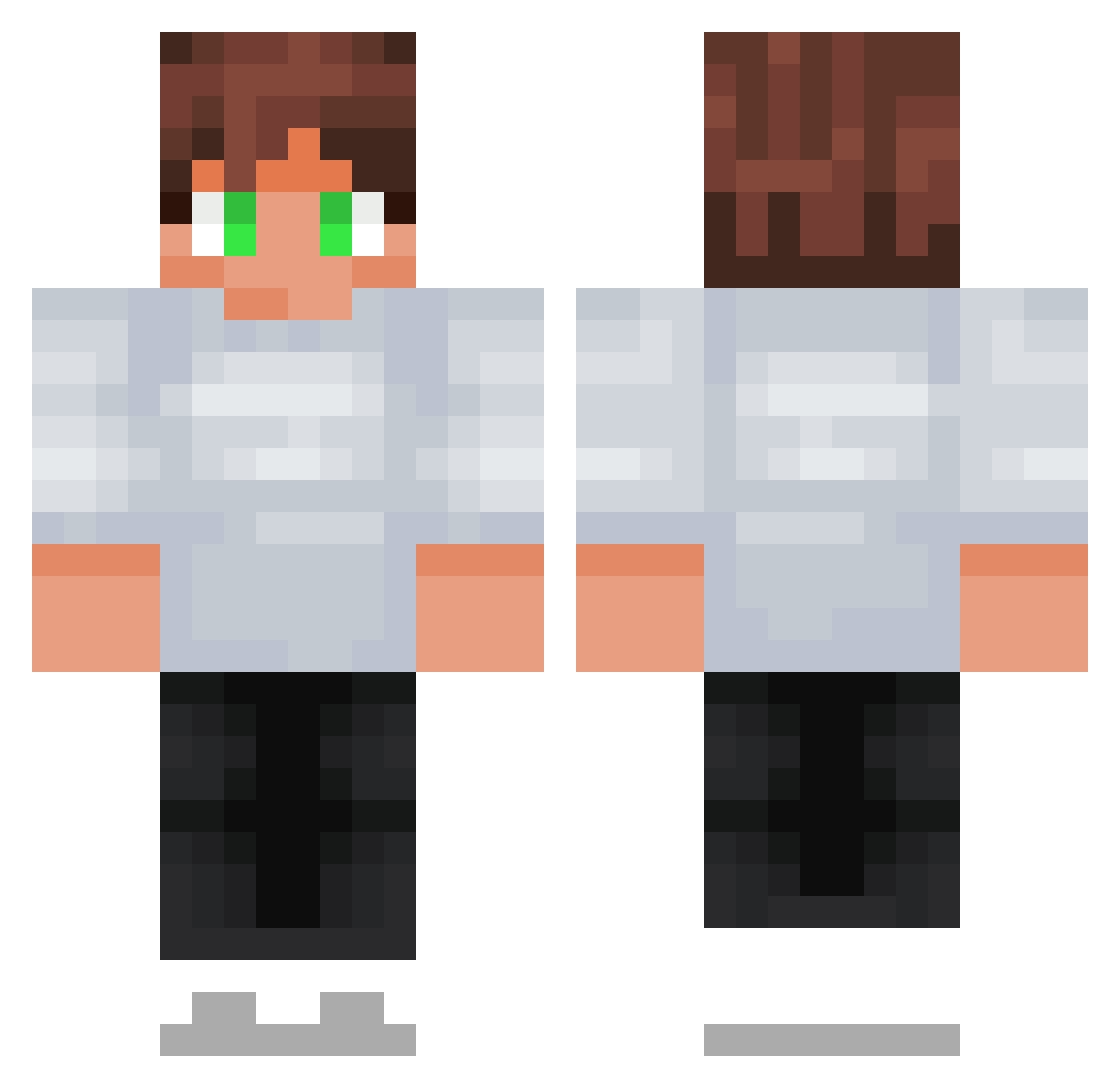 LordJava001 Minecraft skin, front and back view