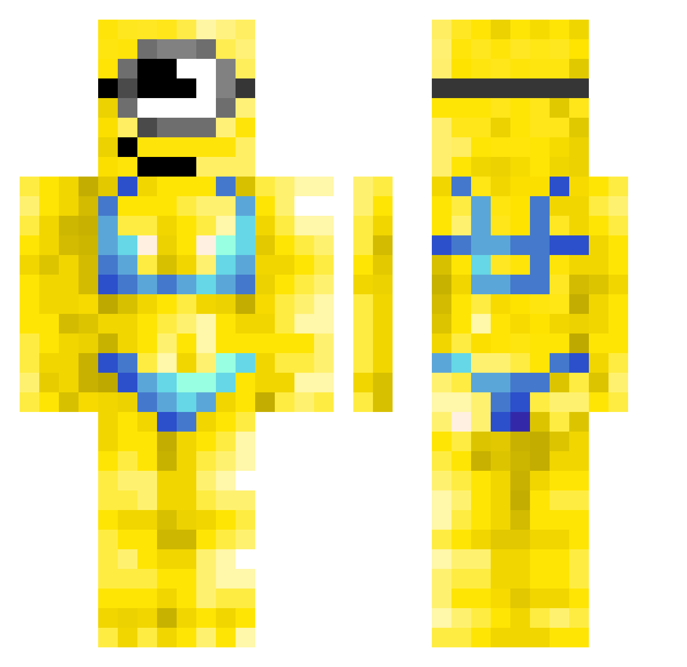 bonefirst Minecraft skin, front and back view