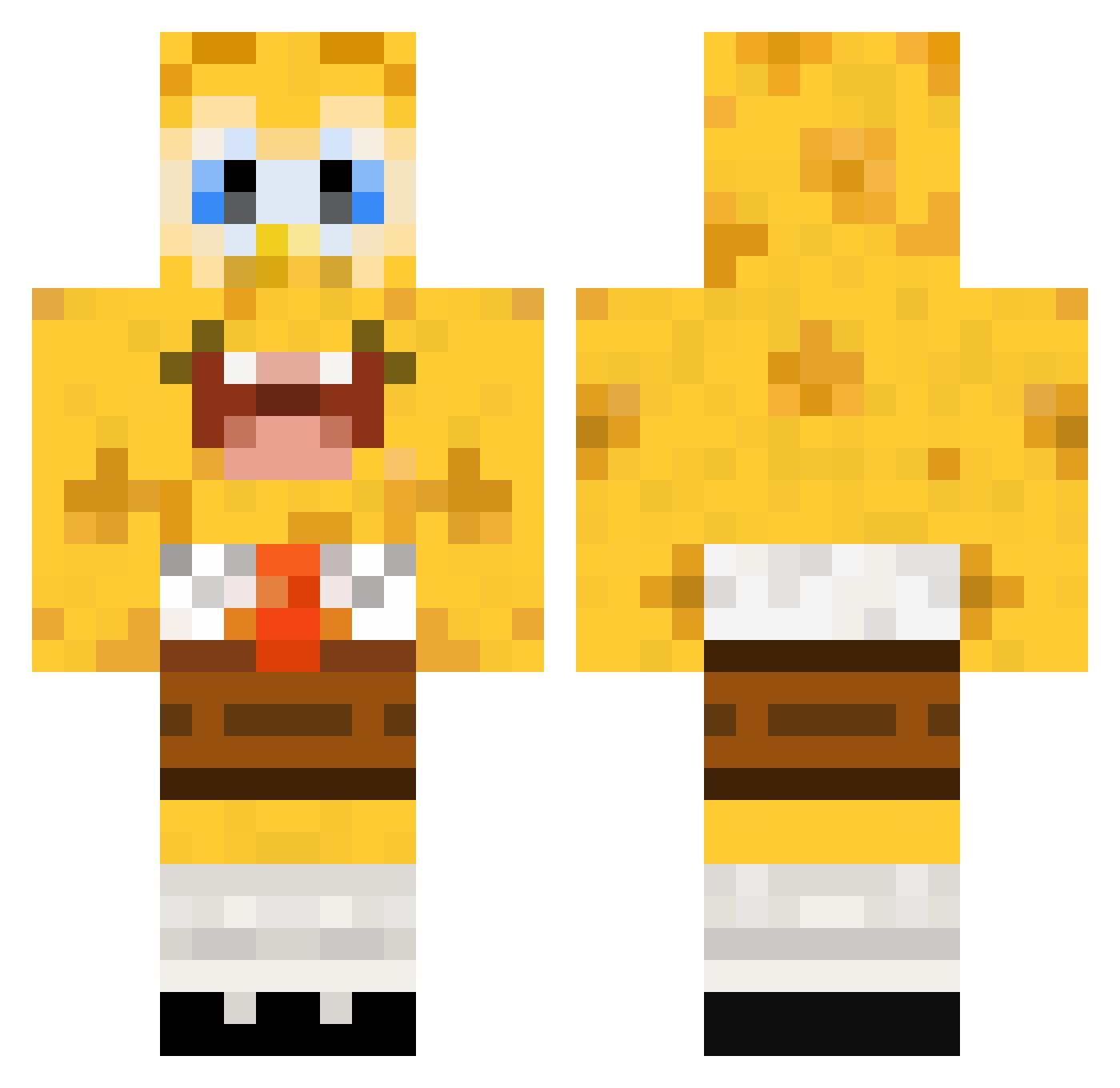 angle258 Minecraft skin, front and back view