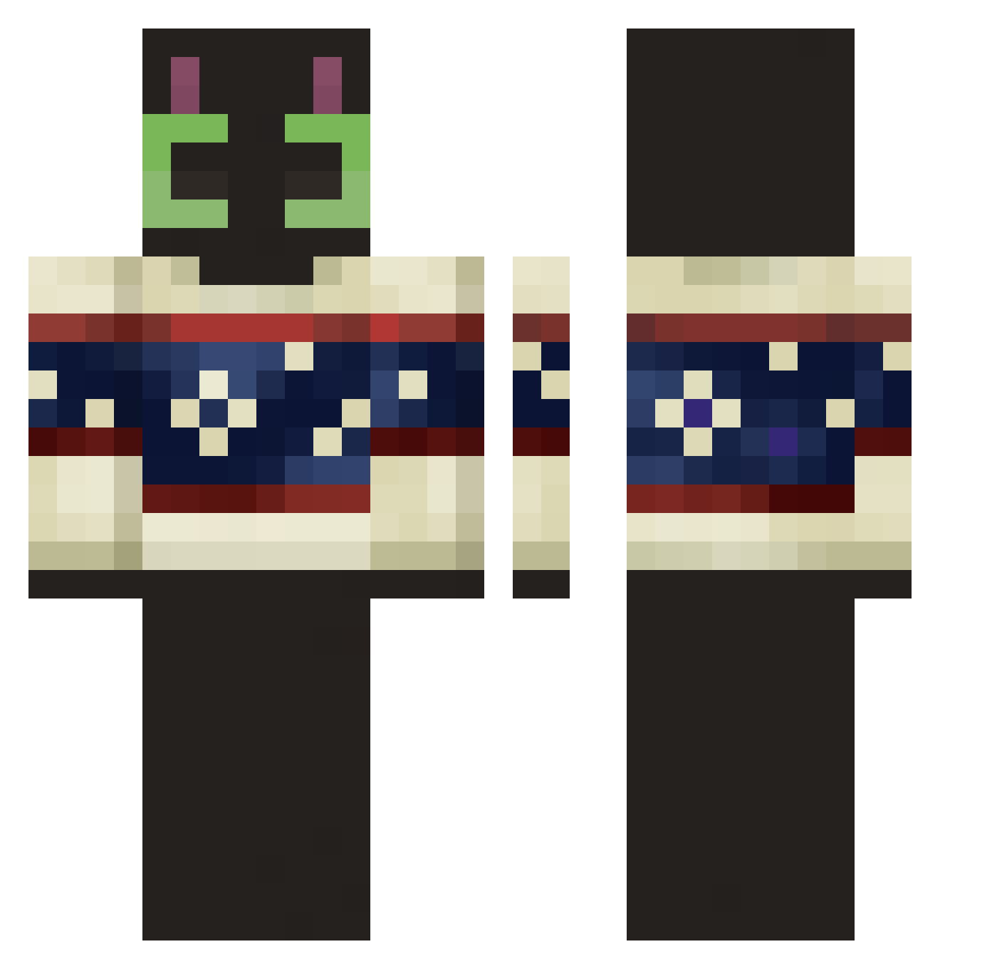 PoopSniffer41 Minecraft skin, front and back view
