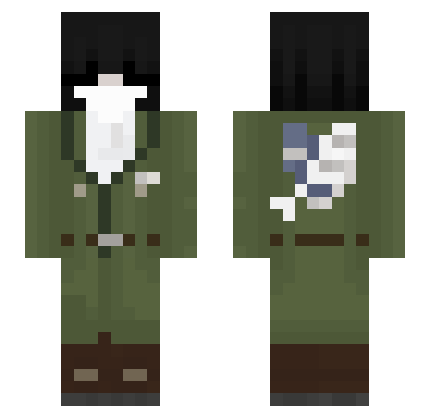 CloudOfUnknowing Minecraft skin, front and back view