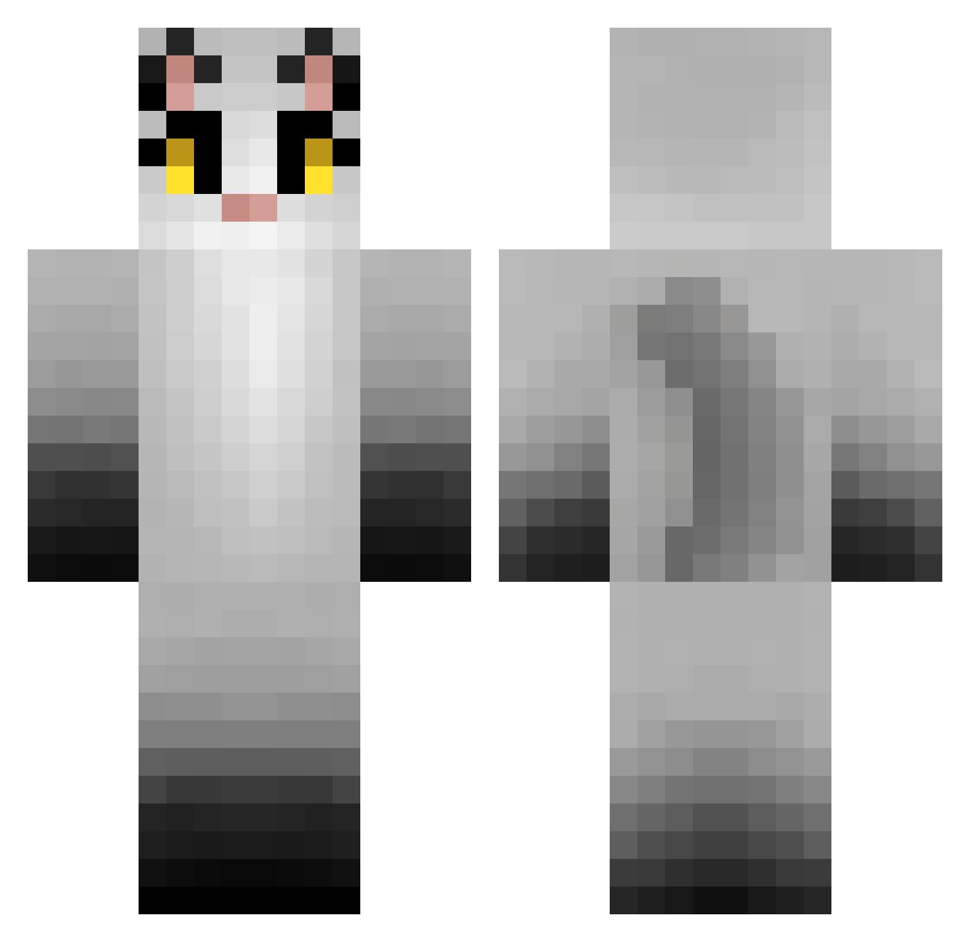 Brynna Minecraft skin, front and back view