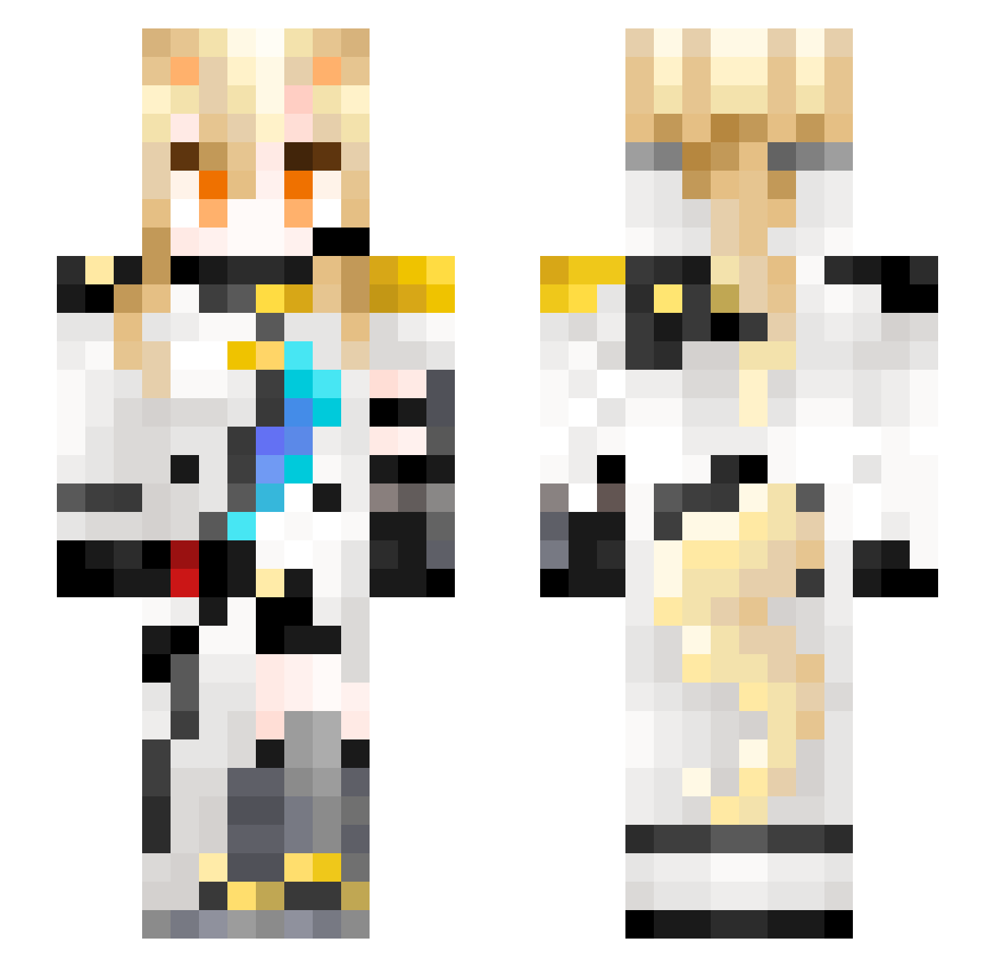 Okhotsk233 Minecraft skin, front and back view