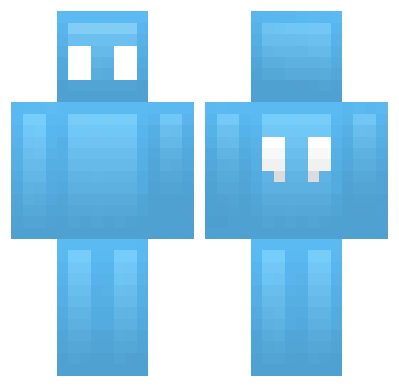 Prmzgelo Minecraft skin, front and back view