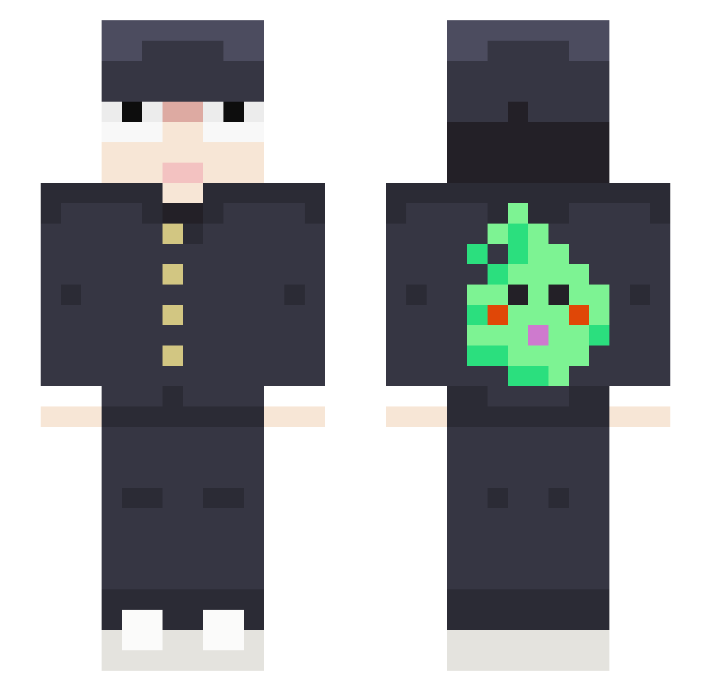 elkeith Minecraft skin, front and back view
