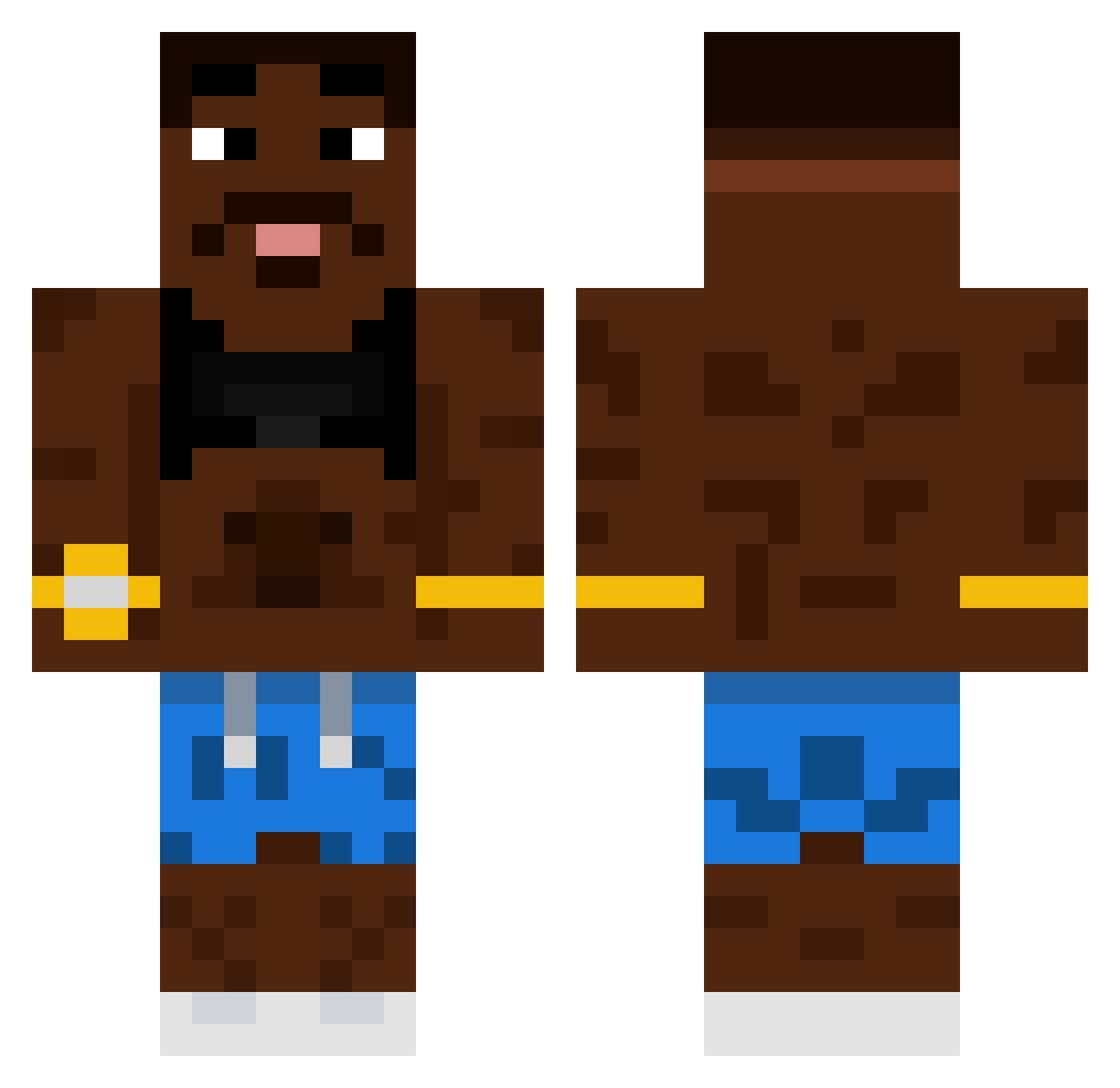 Fixlor Minecraft skin, front and back view