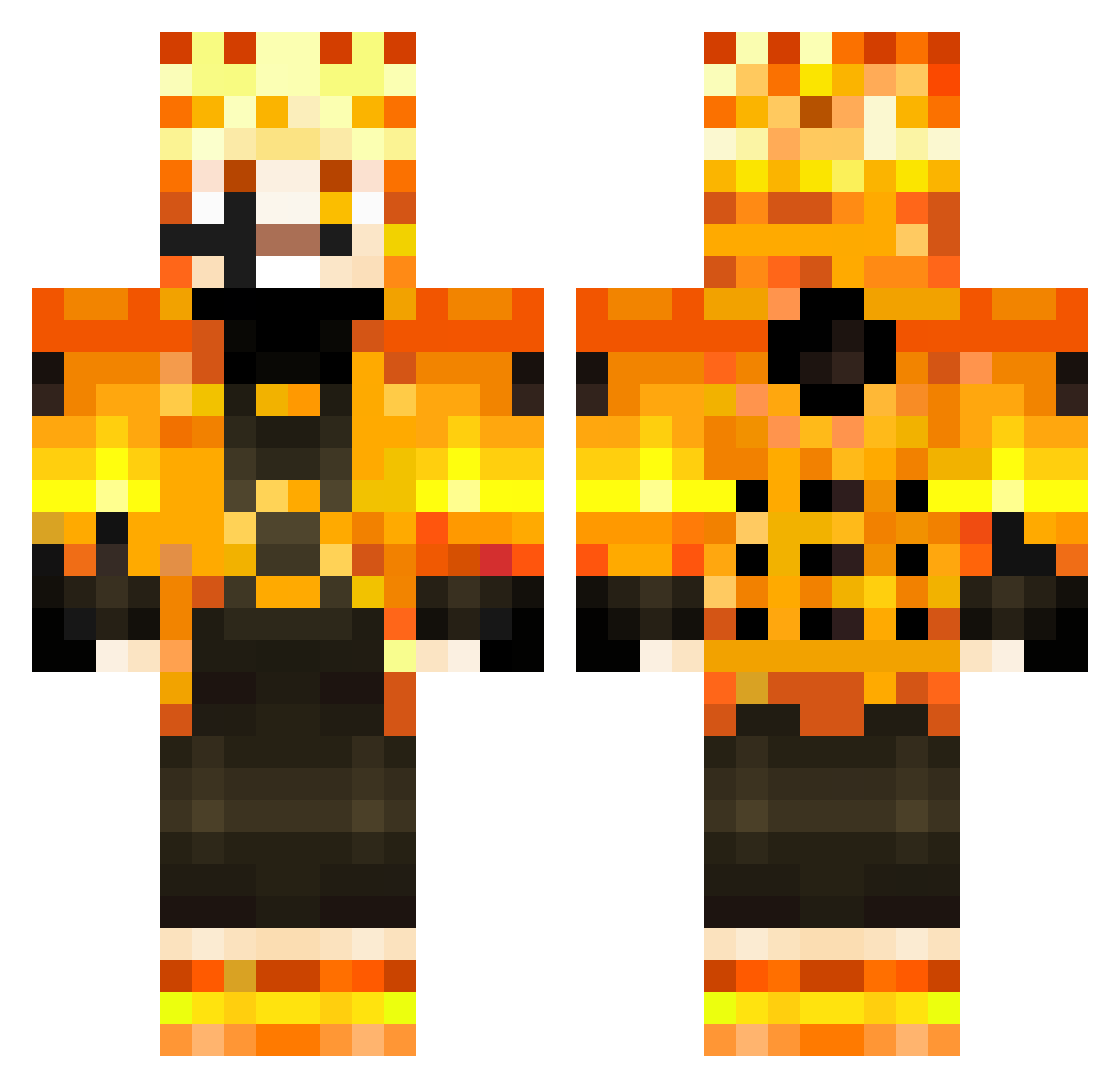 Ikerichu Minecraft skin, front and back view