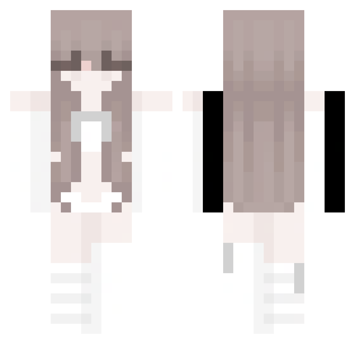 Riasenix Minecraft skin, front and back view