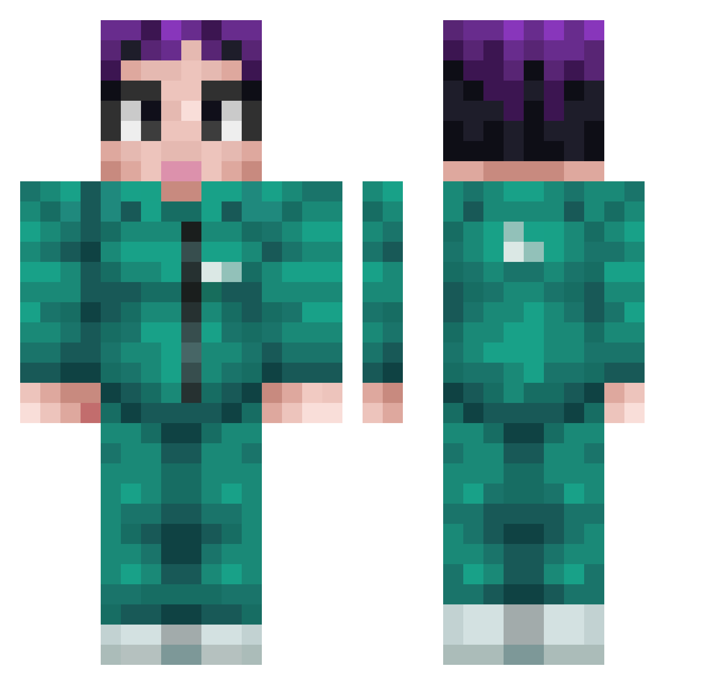 Reng0ku_ Minecraft skin, front and back view
