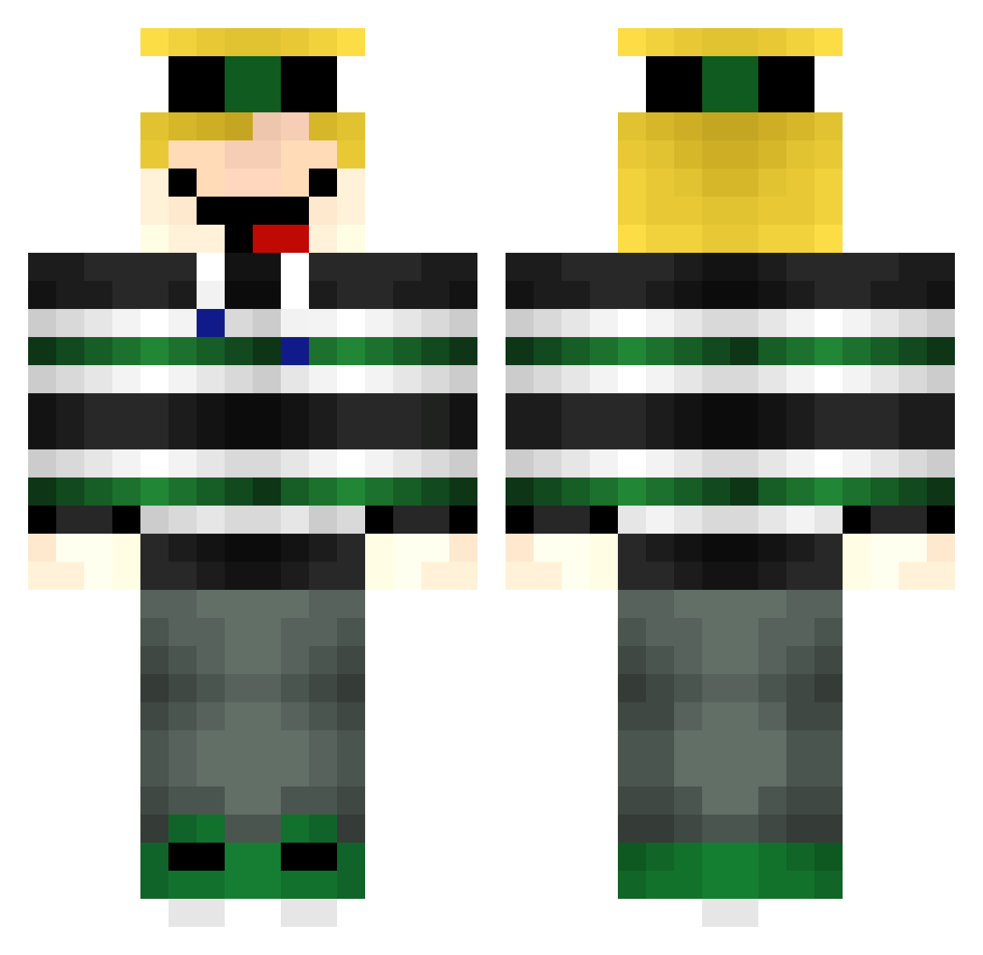 Ballum5 Minecraft skin, front and back view