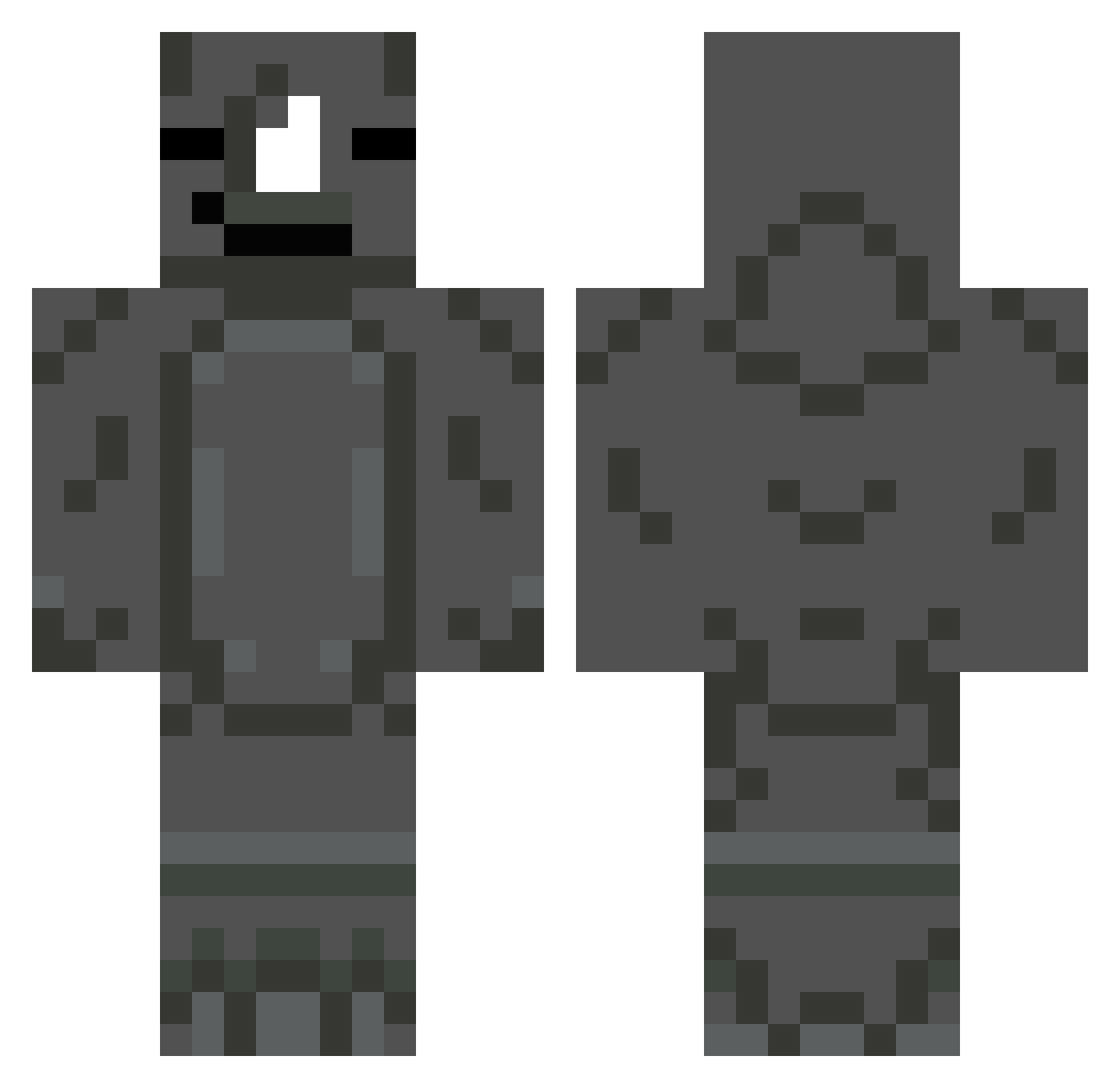 Rara6 Minecraft skin, front and back view