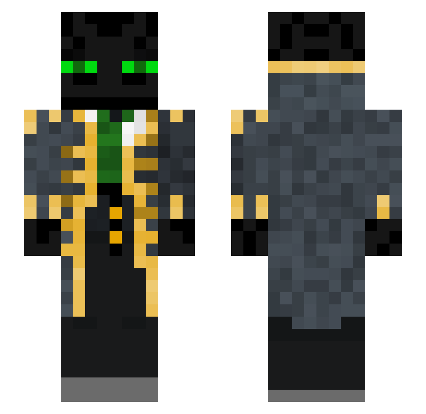 FawnCoyote77437 Minecraft skin, front and back view