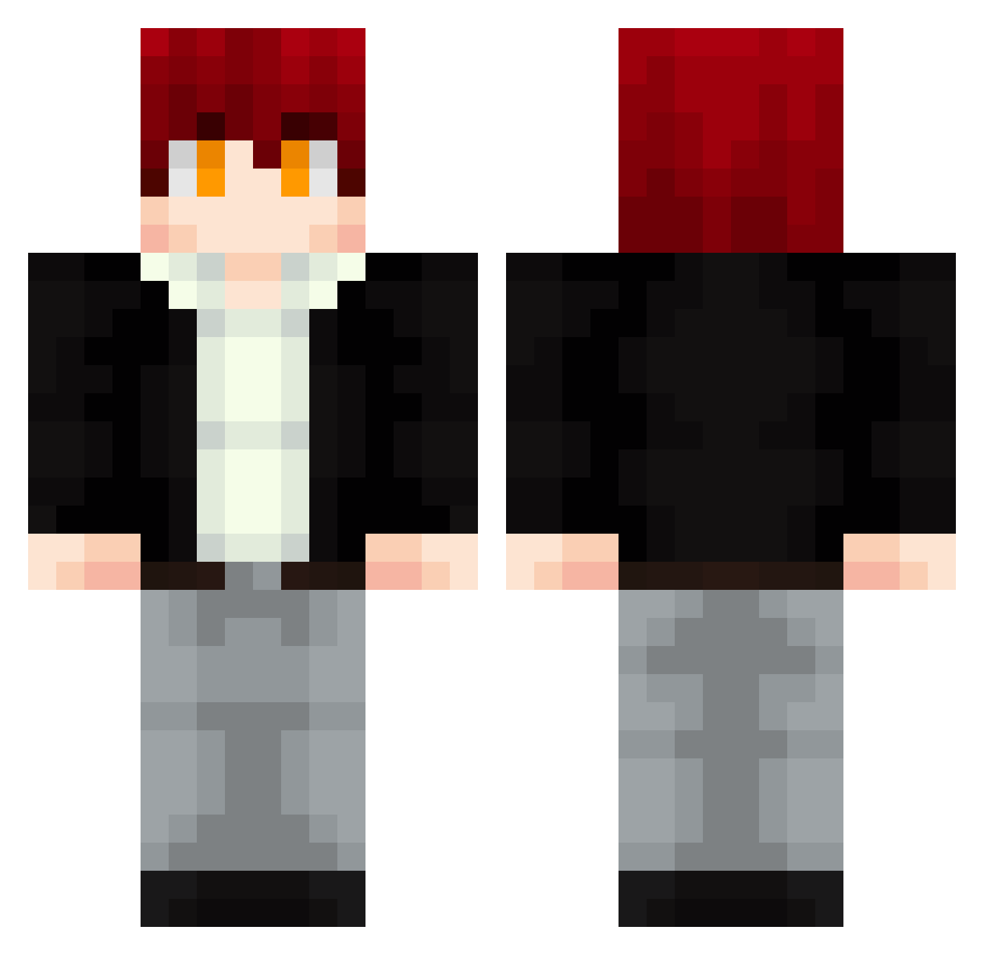 RonWealsey Minecraft skin, front and back view