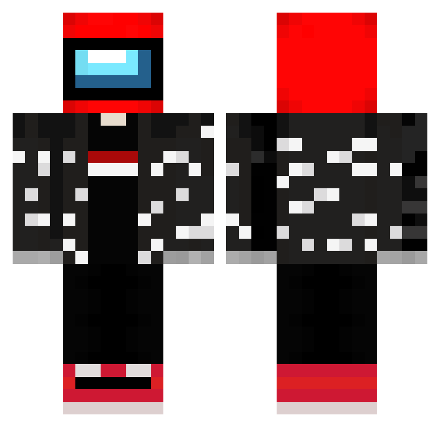 pop0_chan Minecraft skin, front and back view