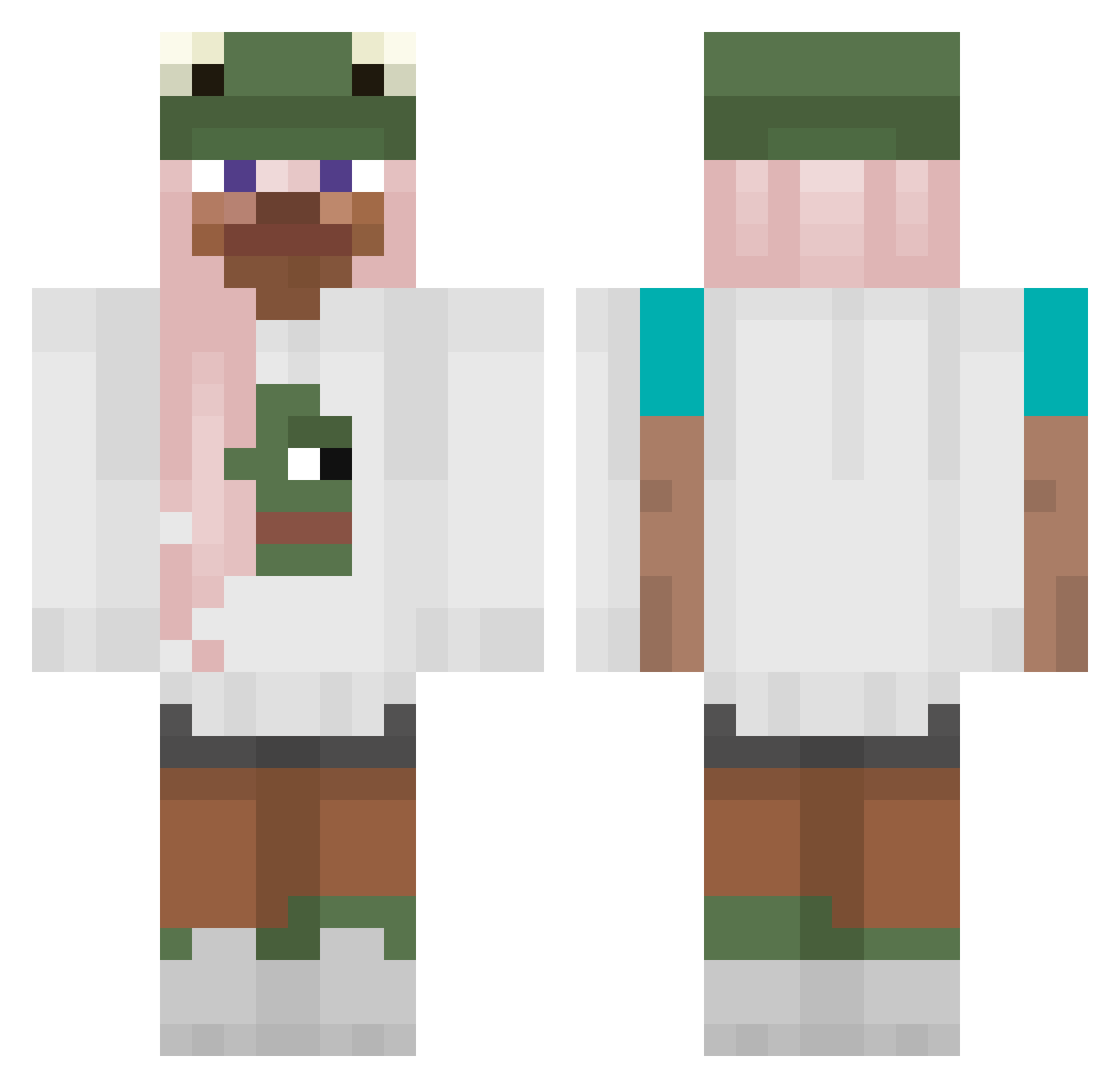 tchoupie_leLGBT Minecraft skin, front and back view