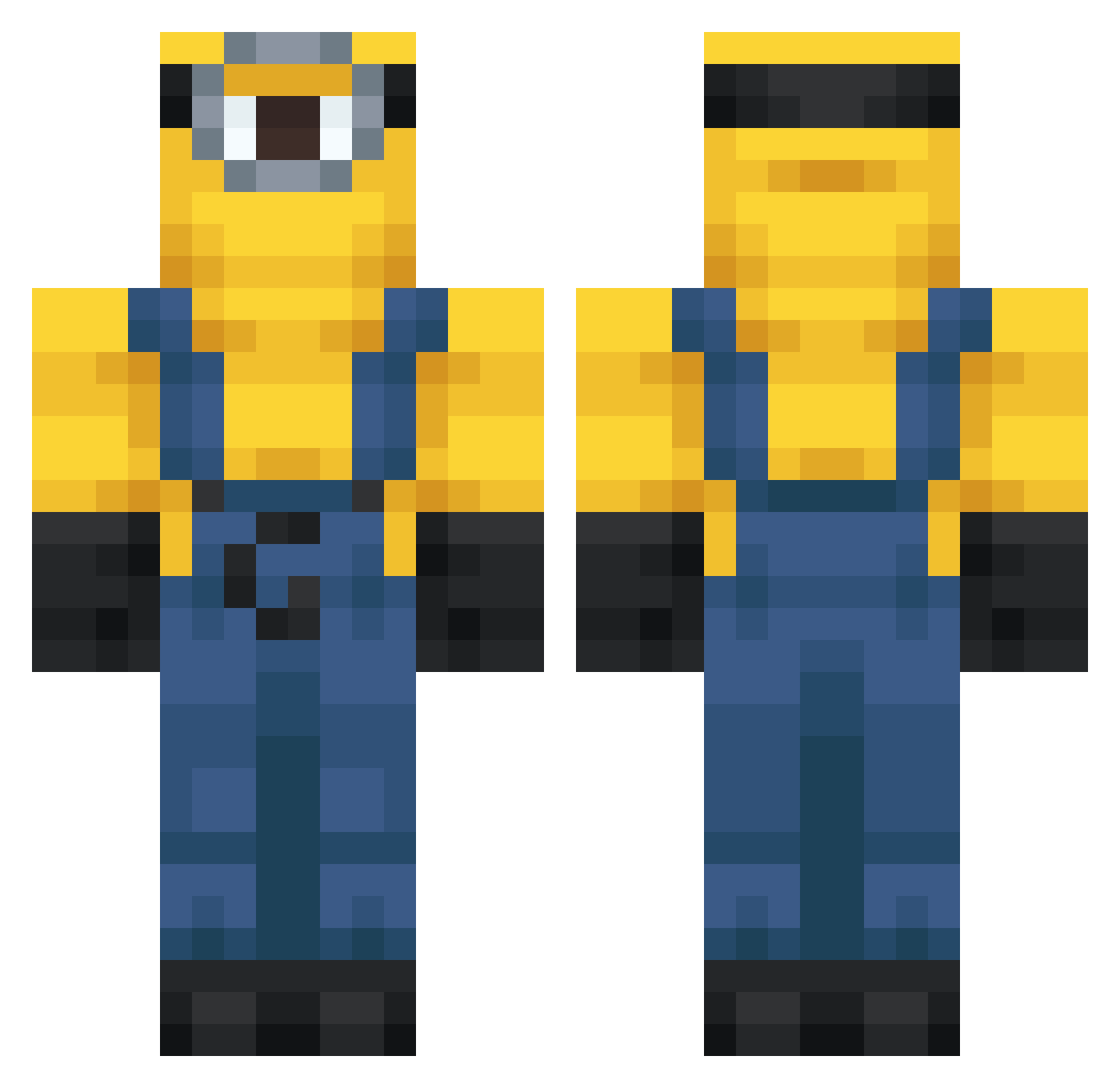 Billy6ix9ine Minecraft skin, front and back view