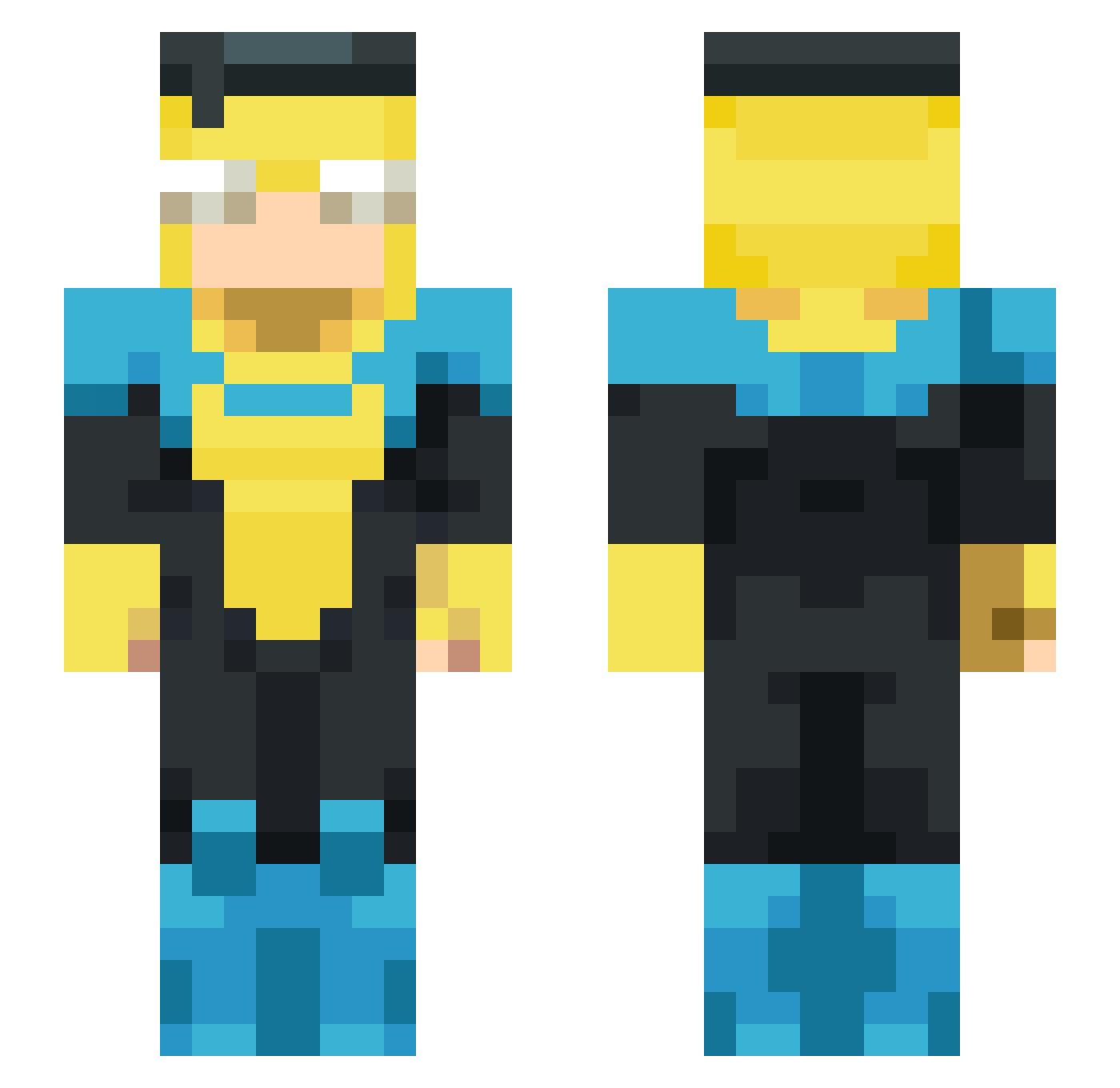 carrot4life9131 Minecraft skin, front and back view