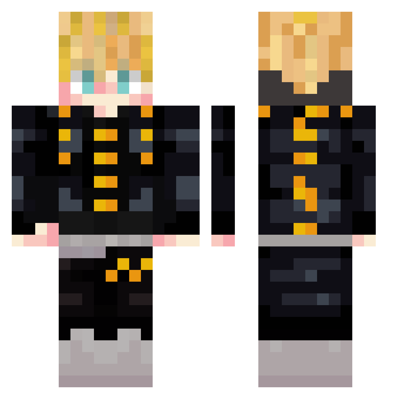 KujoJotaro0407 Minecraft skin, front and back view