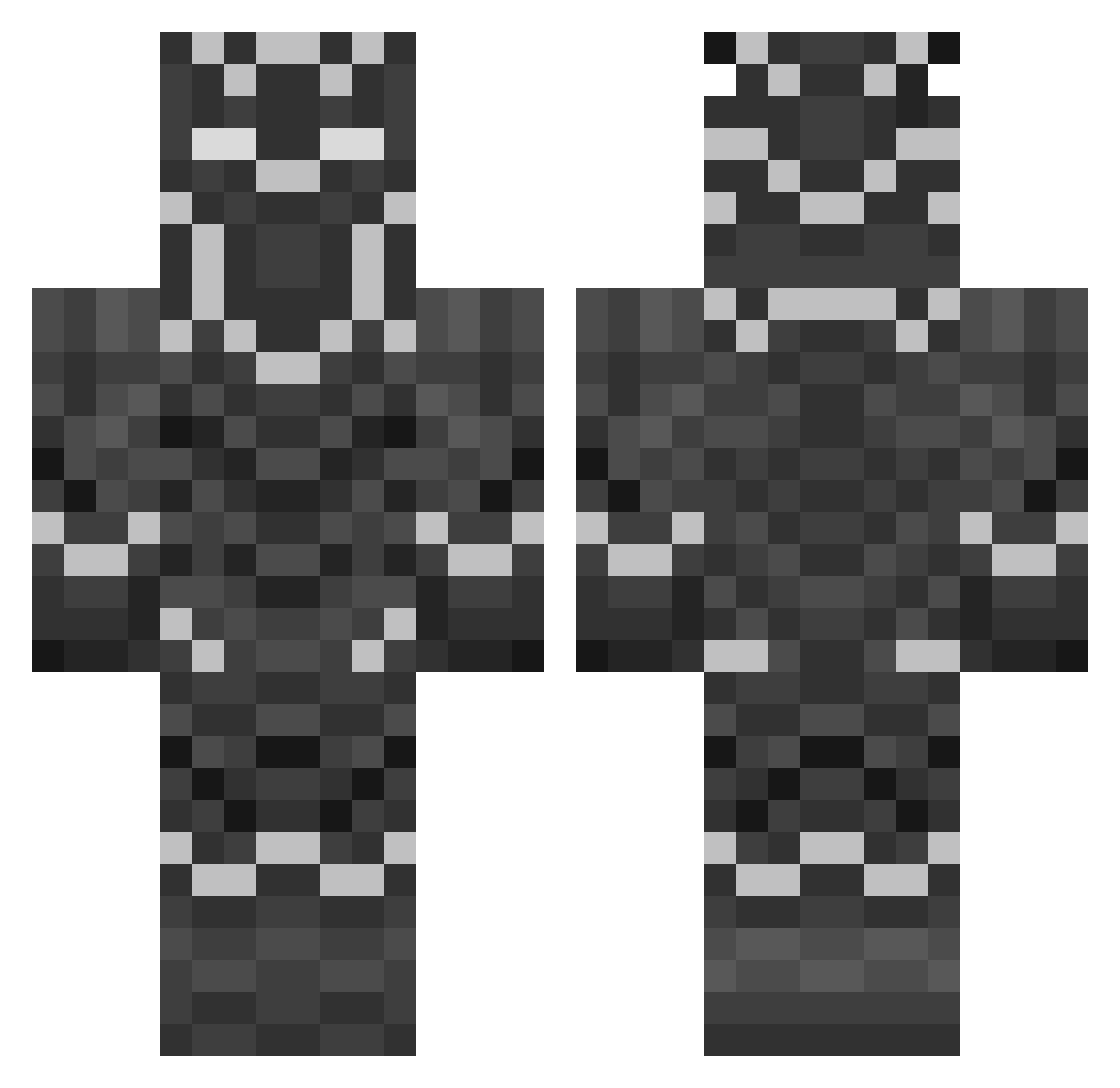 RealBeemo Minecraft skin, front and back view