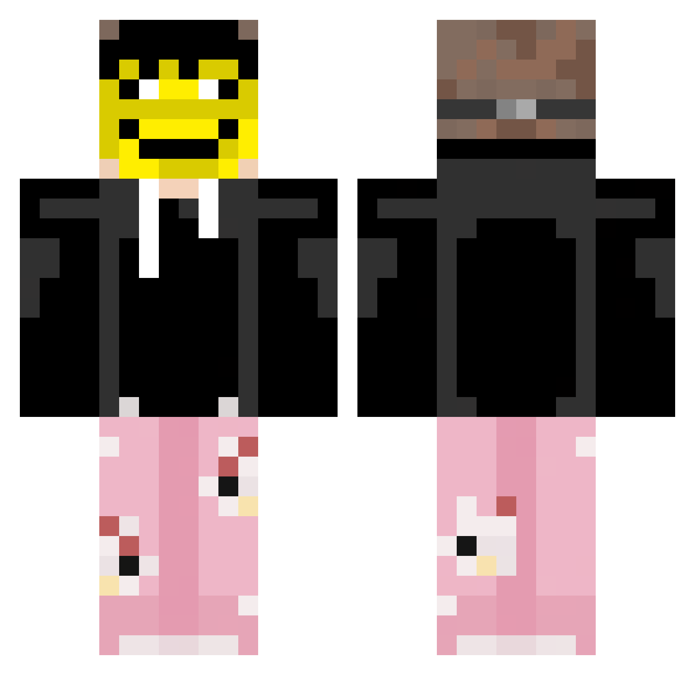 SteveCaluzi Minecraft skin, front and back view