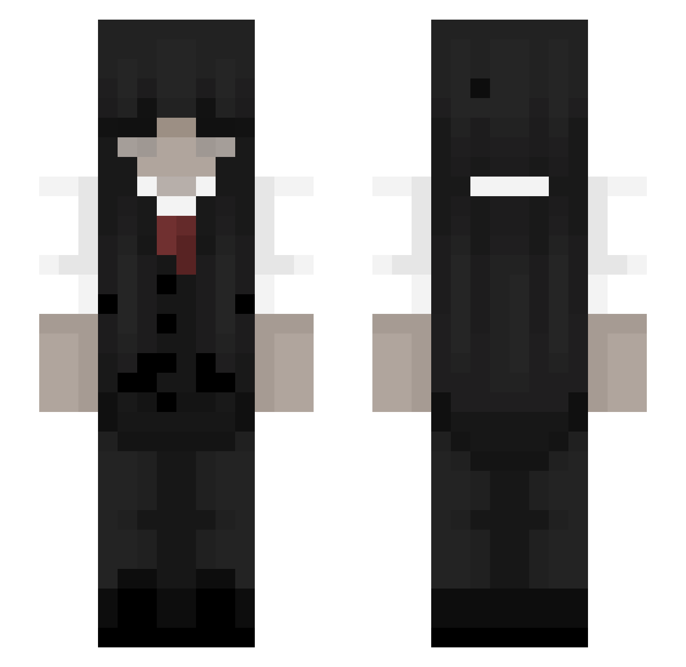 sournightmares Minecraft skin, front and back view