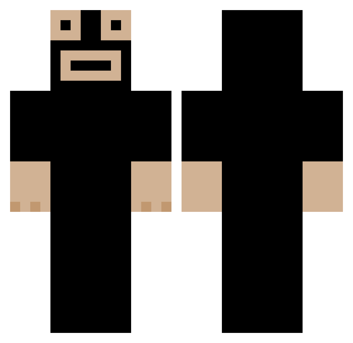 SkaterLat Minecraft skin, front and back view