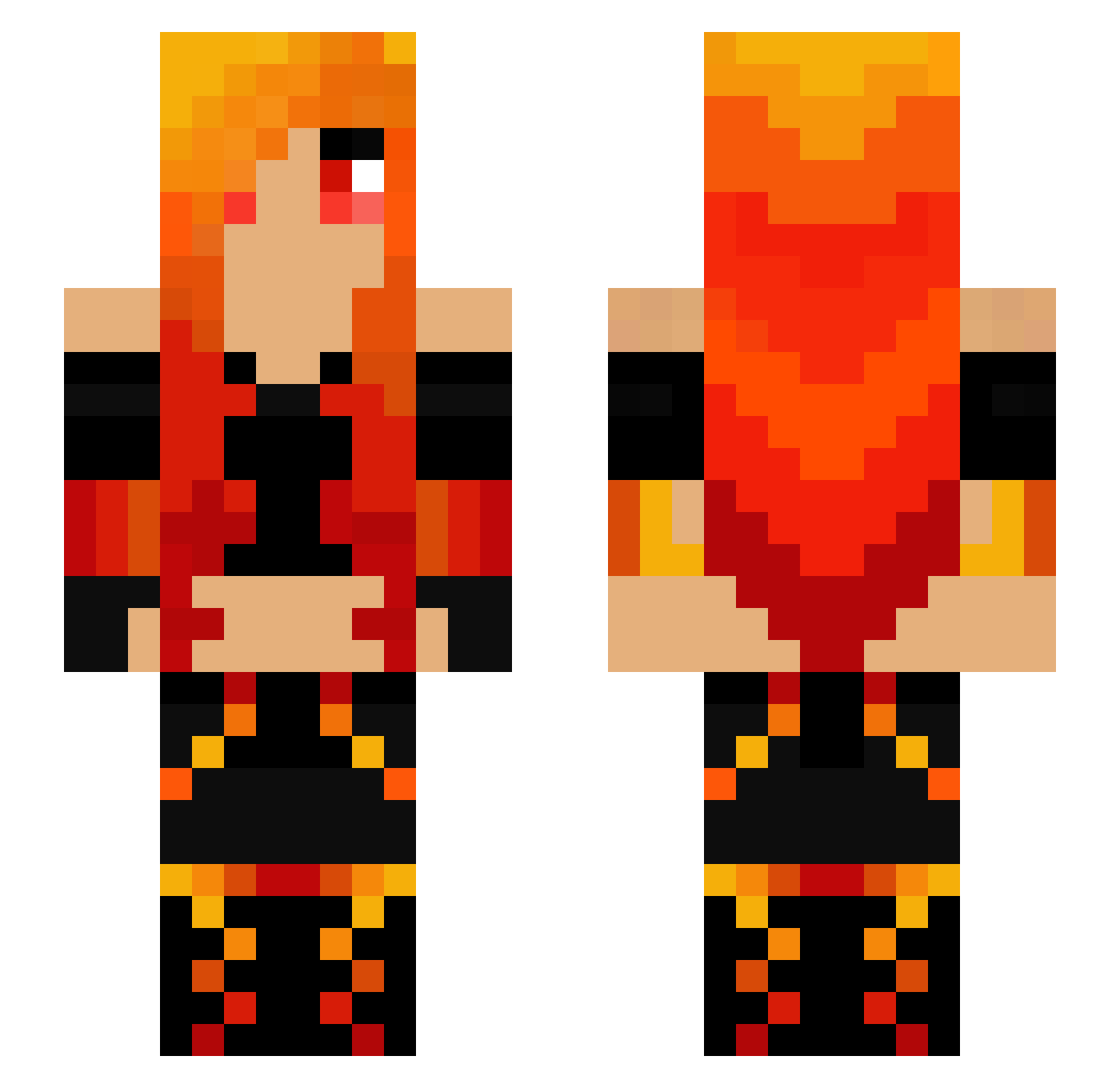 Brynne Minecraft skin, front and back view