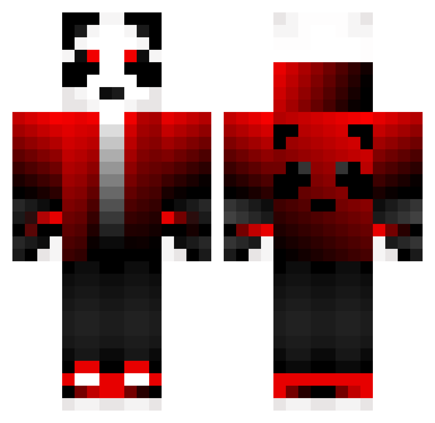 uniqueme30 Minecraft skin, front and back view
