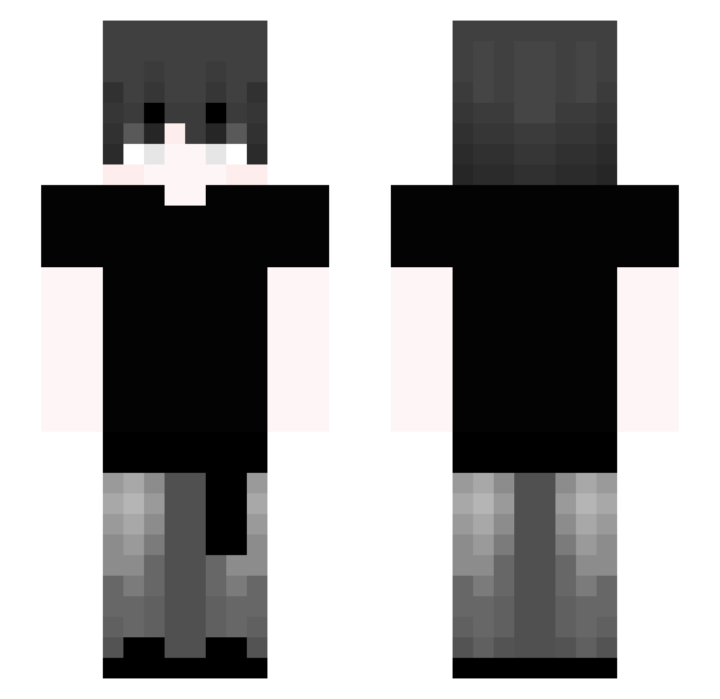 Expatriates Minecraft skin, front and back view
