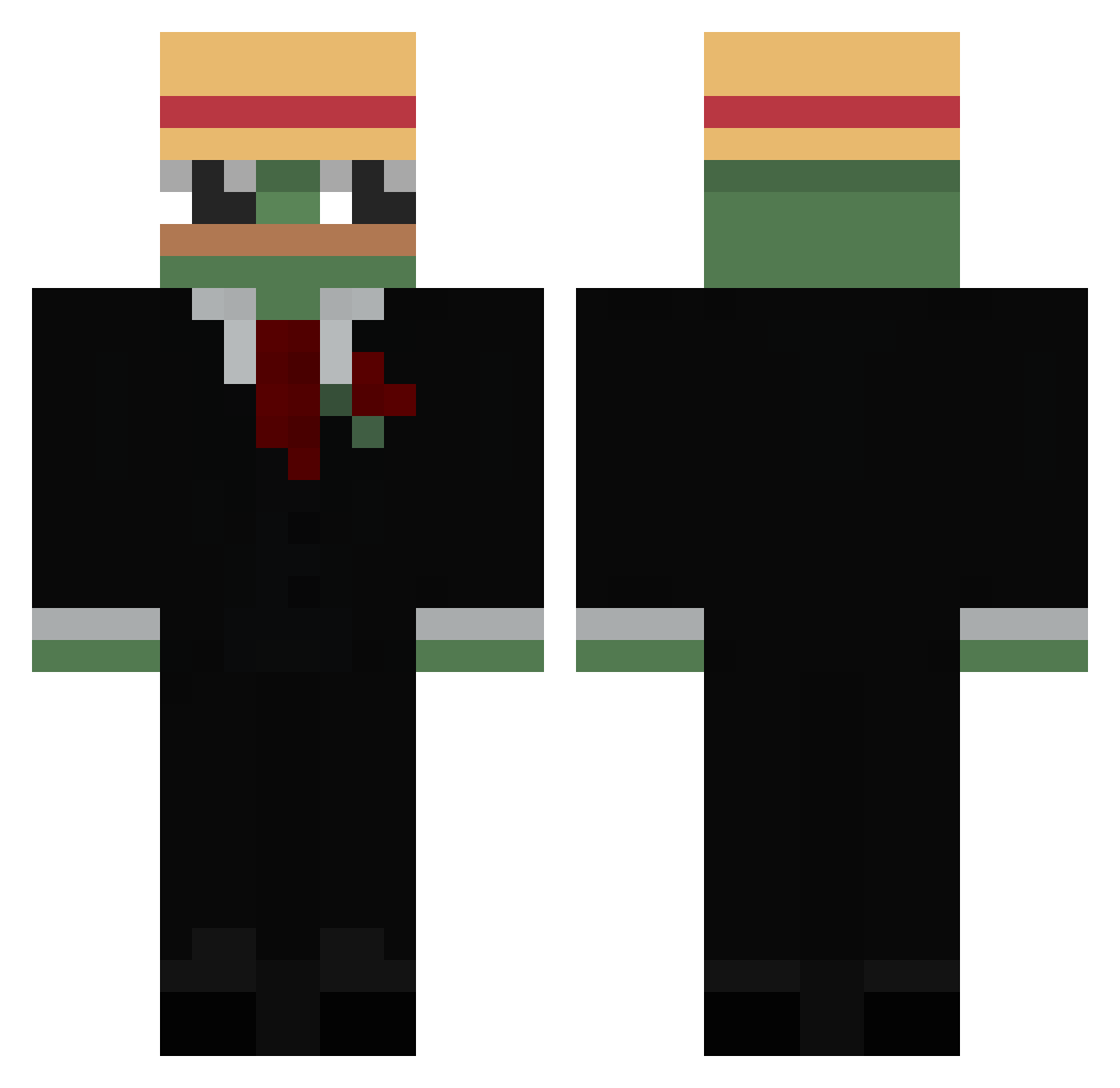 Tanishqqq Minecraft skin, front and back view