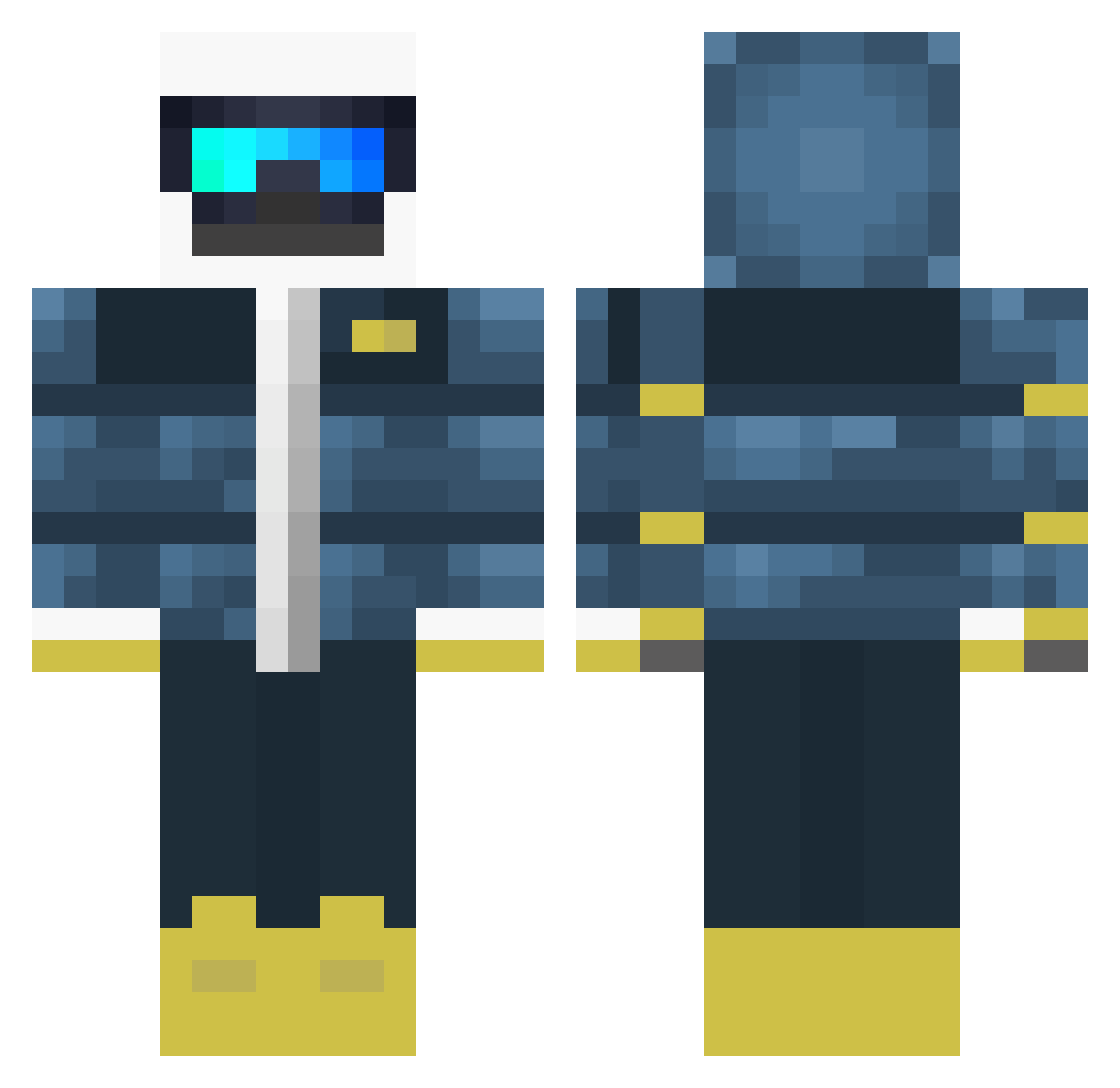 B_R_I_C_K9 Minecraft skin, front and back view