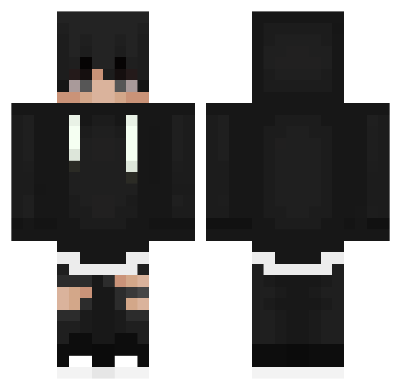 dhexther Minecraft skin, front and back view