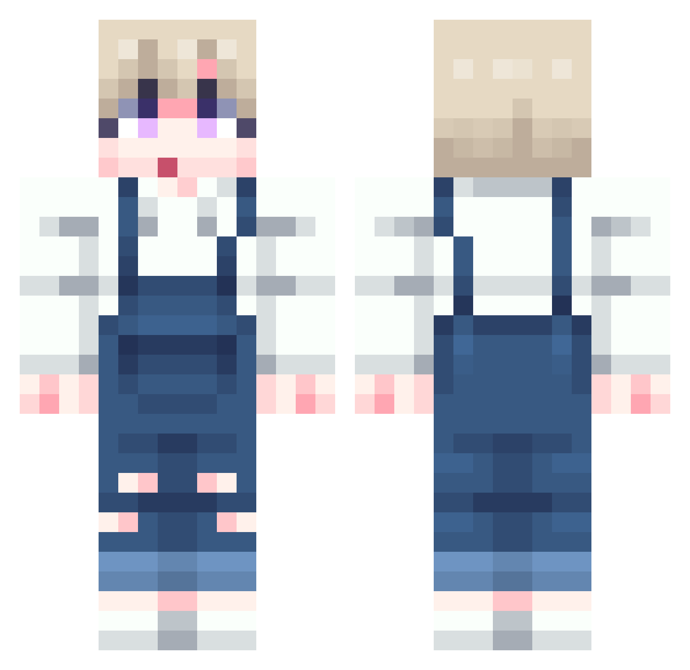 ansgusalsqudtls Minecraft skin, front and back view