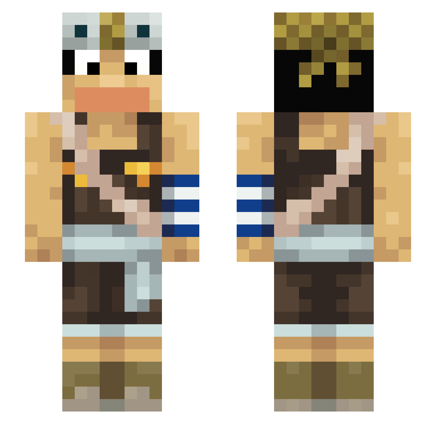 KoriSilly Minecraft skin, front and back view