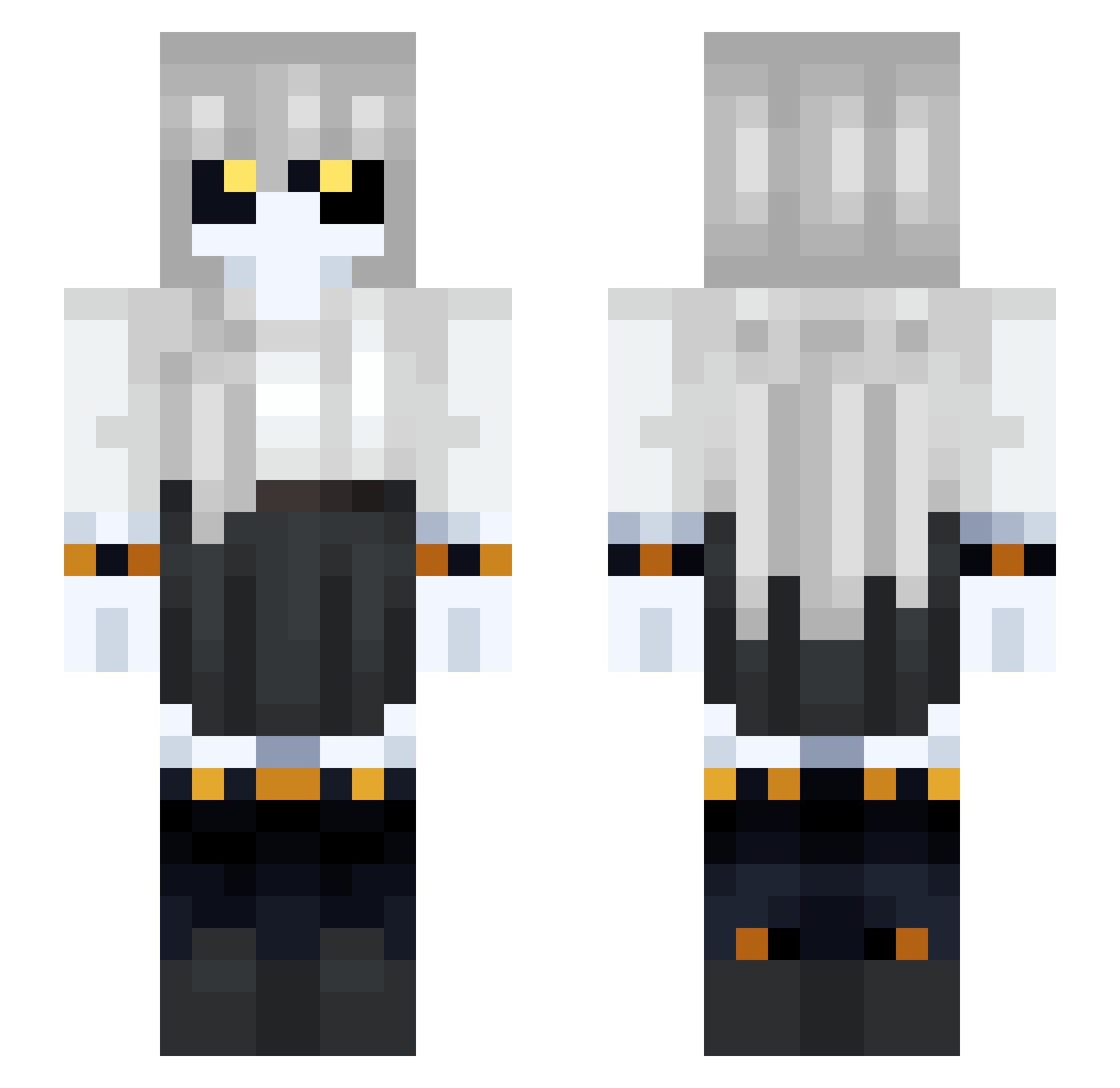 Finnysobsession Minecraft skin, front and back view
