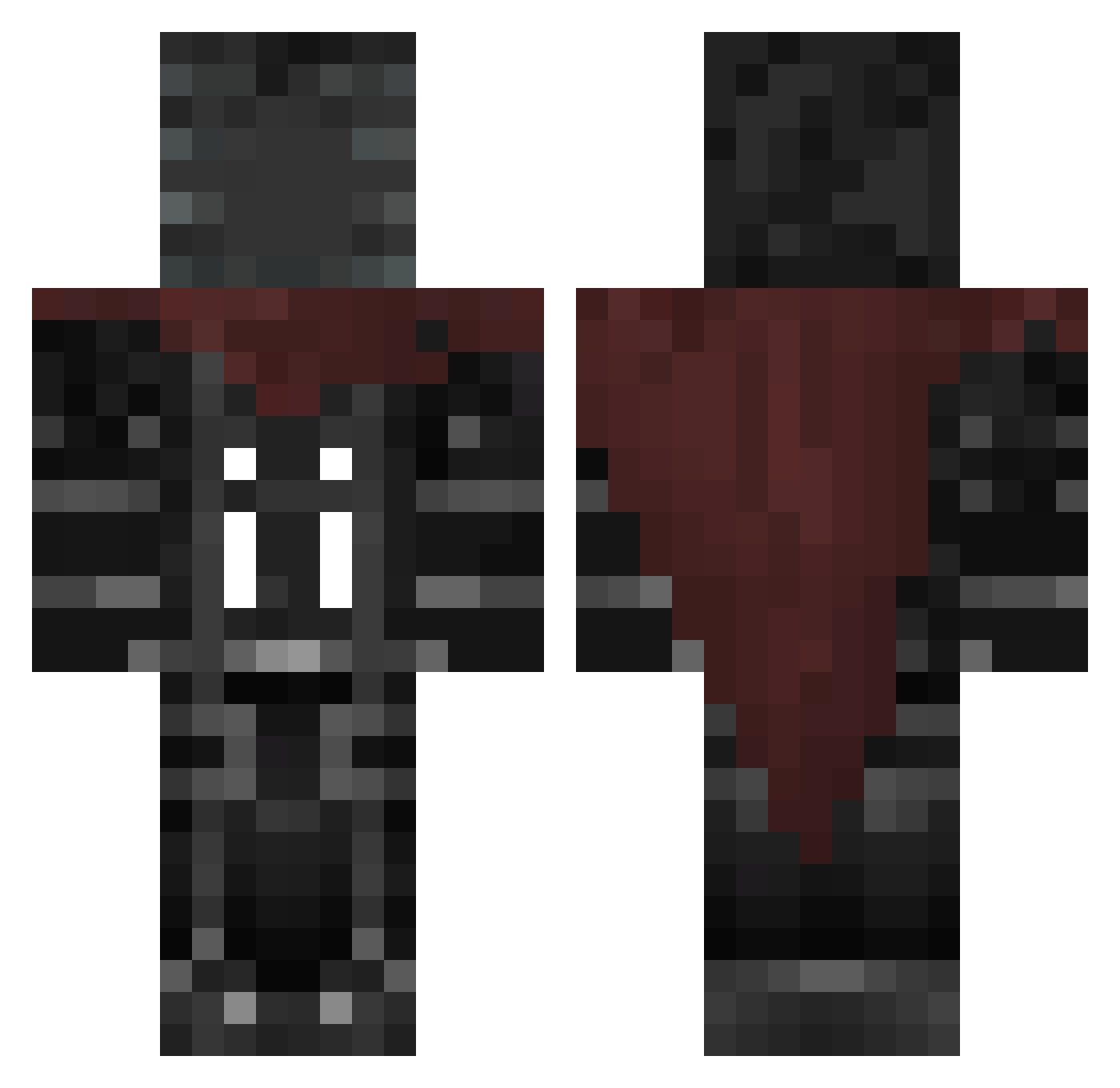 BarryCalos Minecraft skin, front and back view