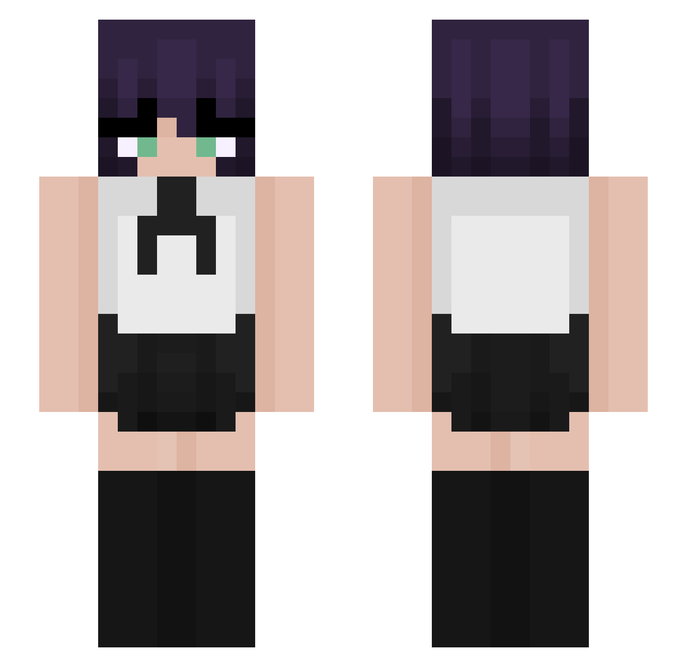 soaringfrost Minecraft skin, front and back view