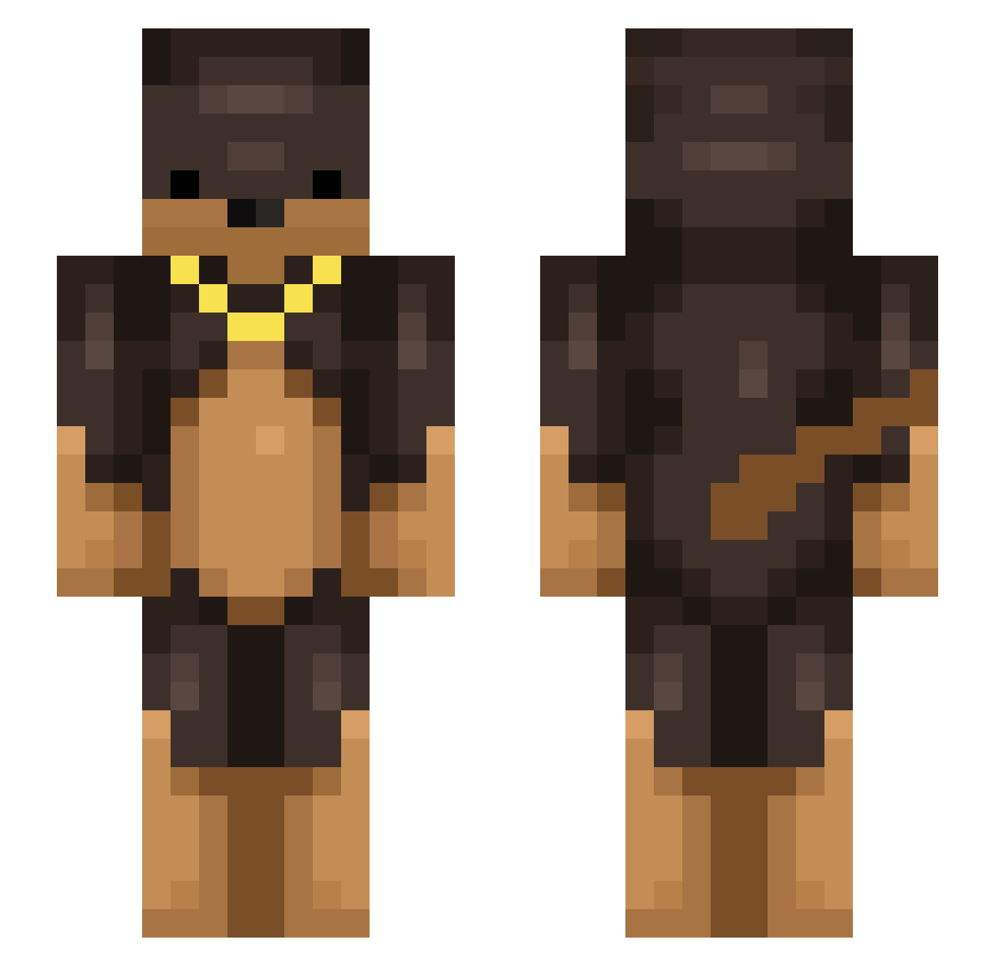 lia4m Minecraft skin, front and back view