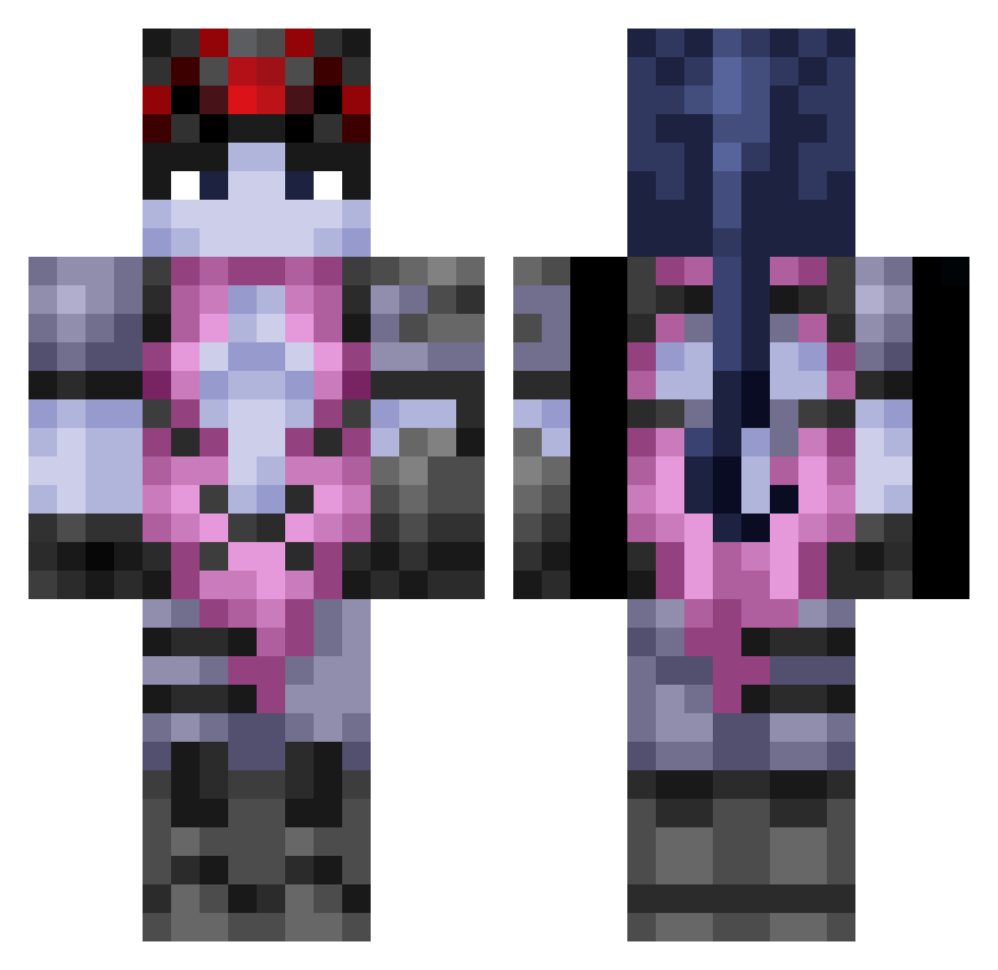 CreqEU1 Minecraft skin, front and back view
