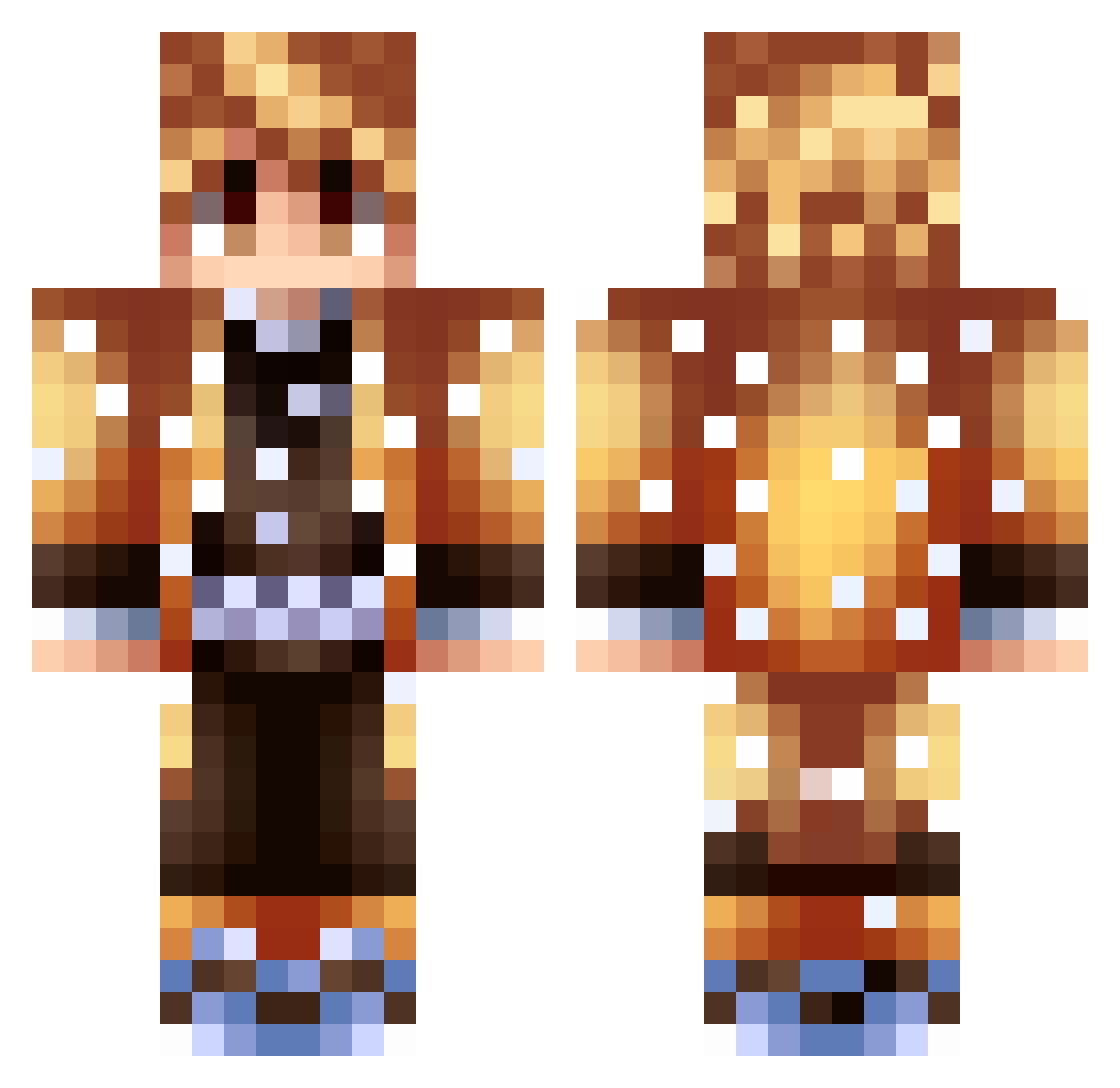 Lewan_ Minecraft skin, front and back view