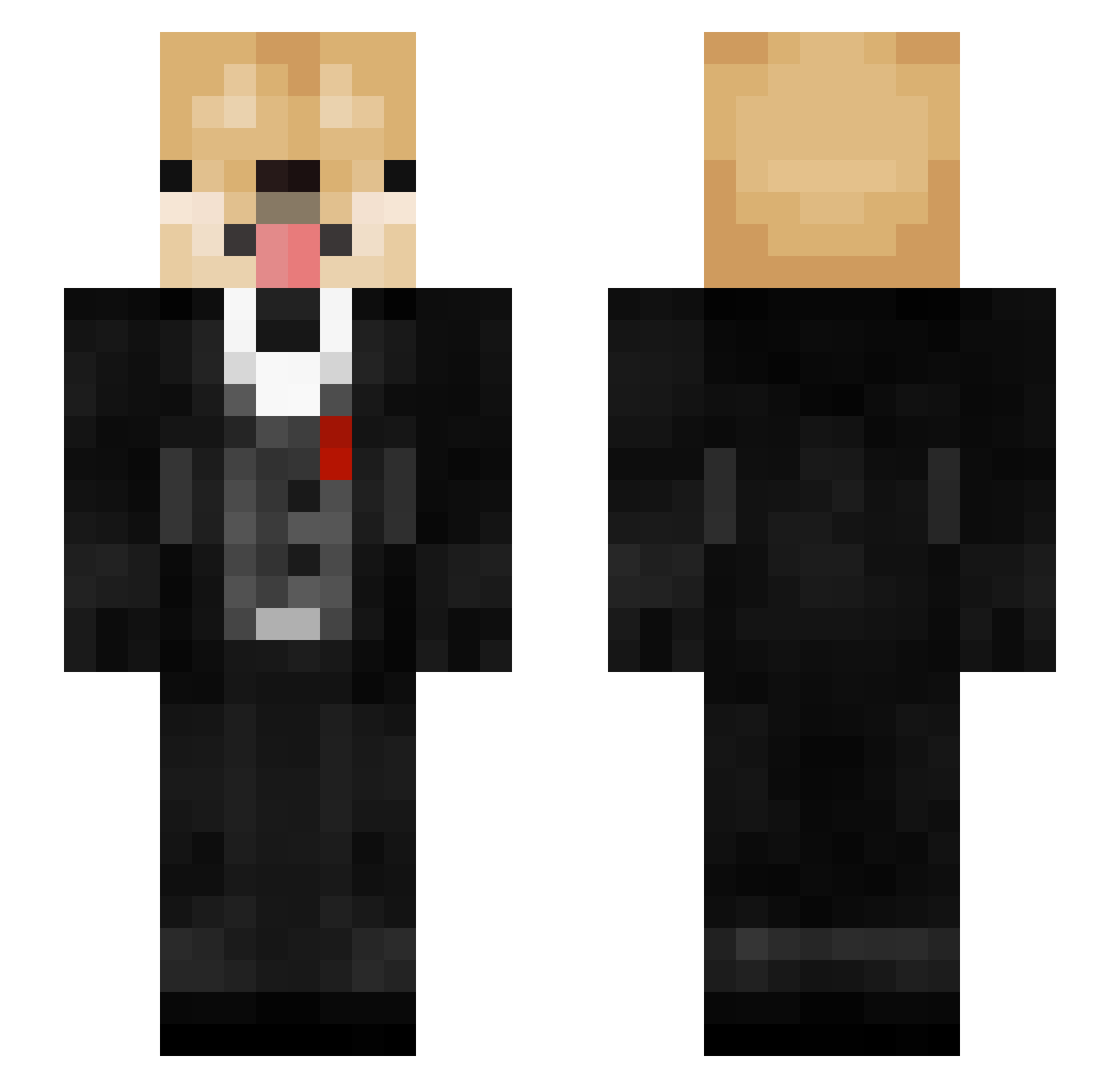 elCuyPeruano Minecraft skin, front and back view