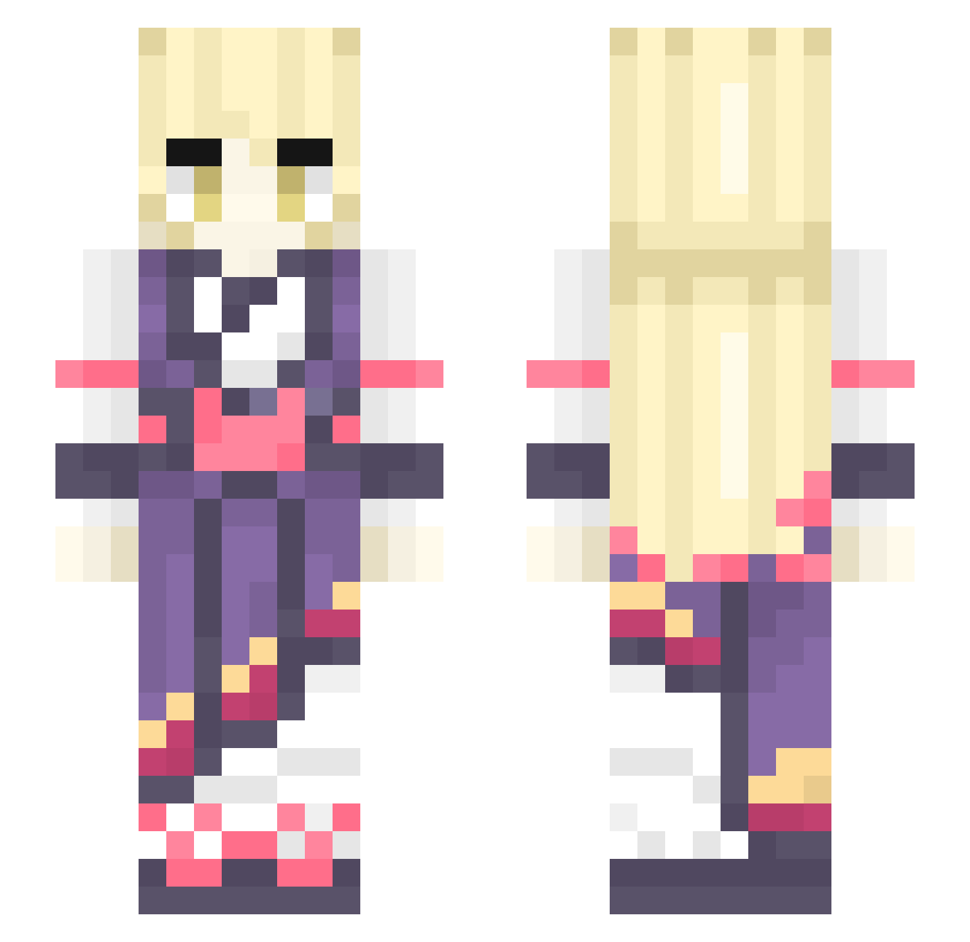 4lyfe Minecraft skin, front and back view