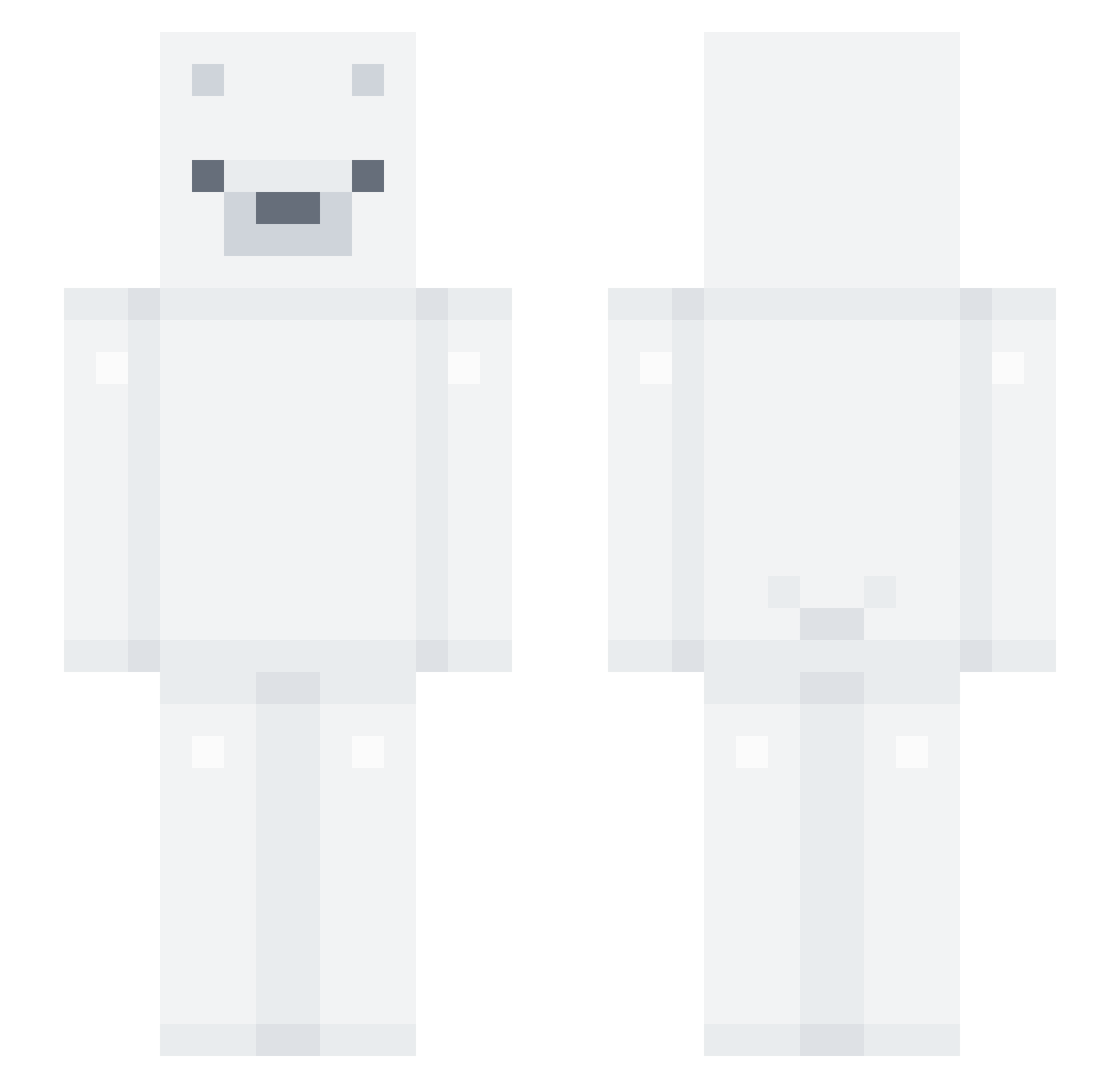 B1P0L4R_Bear Minecraft skin, front and back view
