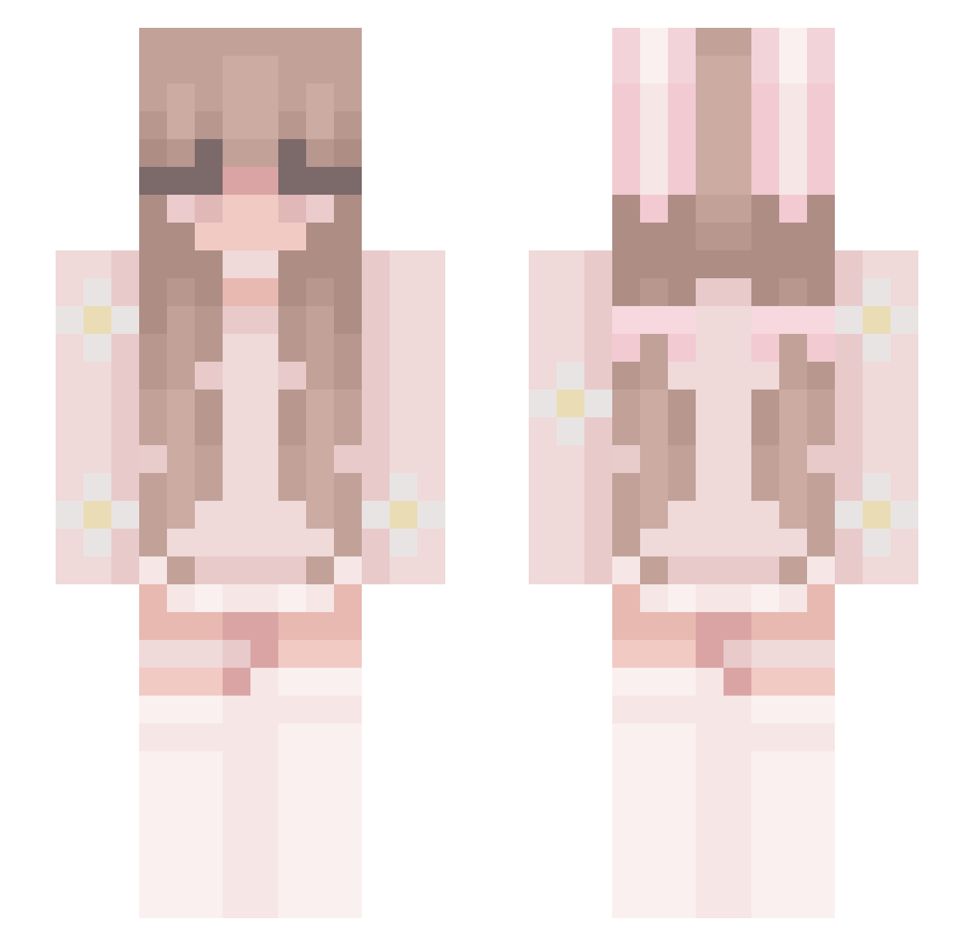 _Kar0 Minecraft skin, front and back view